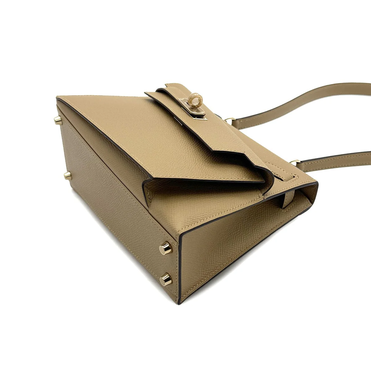 Luxury Promise Japan HERMES KELLY 20 SELLIER EN DESORDRE POUSSIERE EPSOM SHOULDER BAG 2025 K STAMP GOLD HARDWARE 90316883