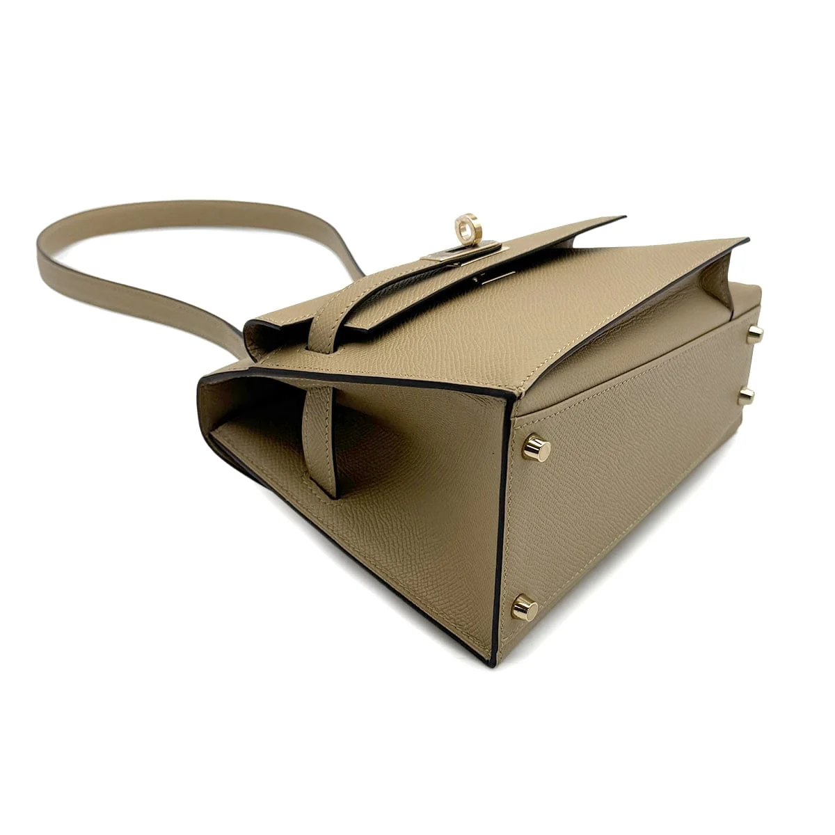 Luxury Promise Japan HERMES KELLY 20 SELLIER EN DESORDRE POUSSIERE EPSOM SHOULDER BAG 2025 K STAMP GOLD HARDWARE 90316883