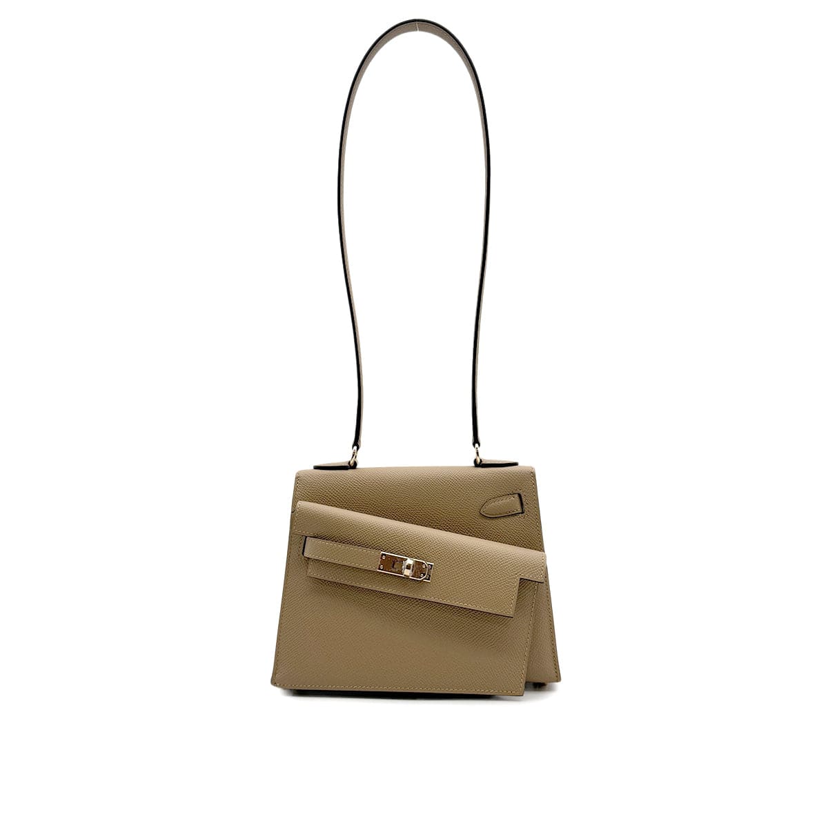 Luxury Promise Japan HERMES KELLY 20 SELLIER EN DESORDRE POUSSIERE EPSOM SHOULDER BAG 2025 K STAMP GOLD HARDWARE 90316883