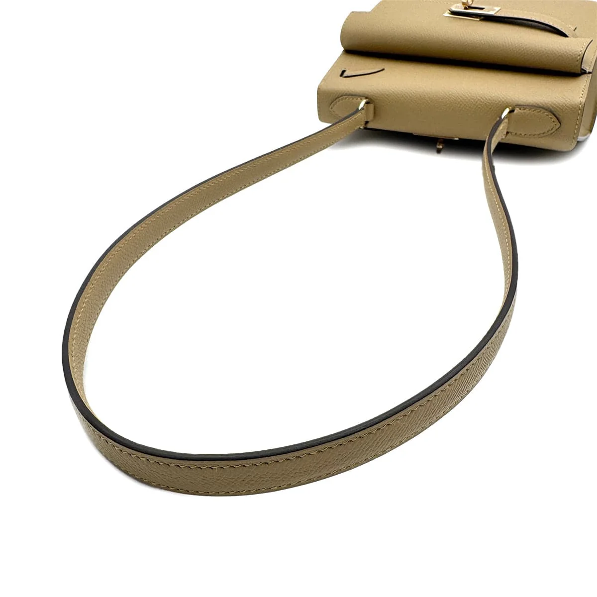 Luxury Promise Japan HERMES KELLY 20 SELLIER EN DESORDRE POUSSIERE EPSOM SHOULDER BAG 2025 K STAMP GOLD HARDWARE 90316883