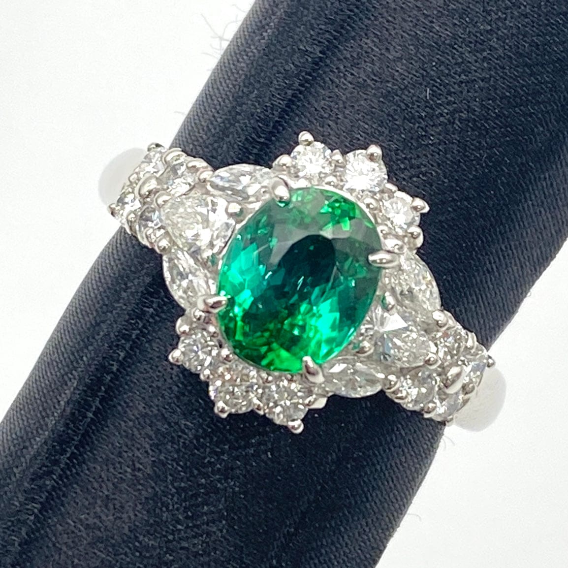 Luxury Promise Japan Pt900 Paraiba Ring PTL1.97 D0.98 Brazil GIA 9.4g US8 53166
