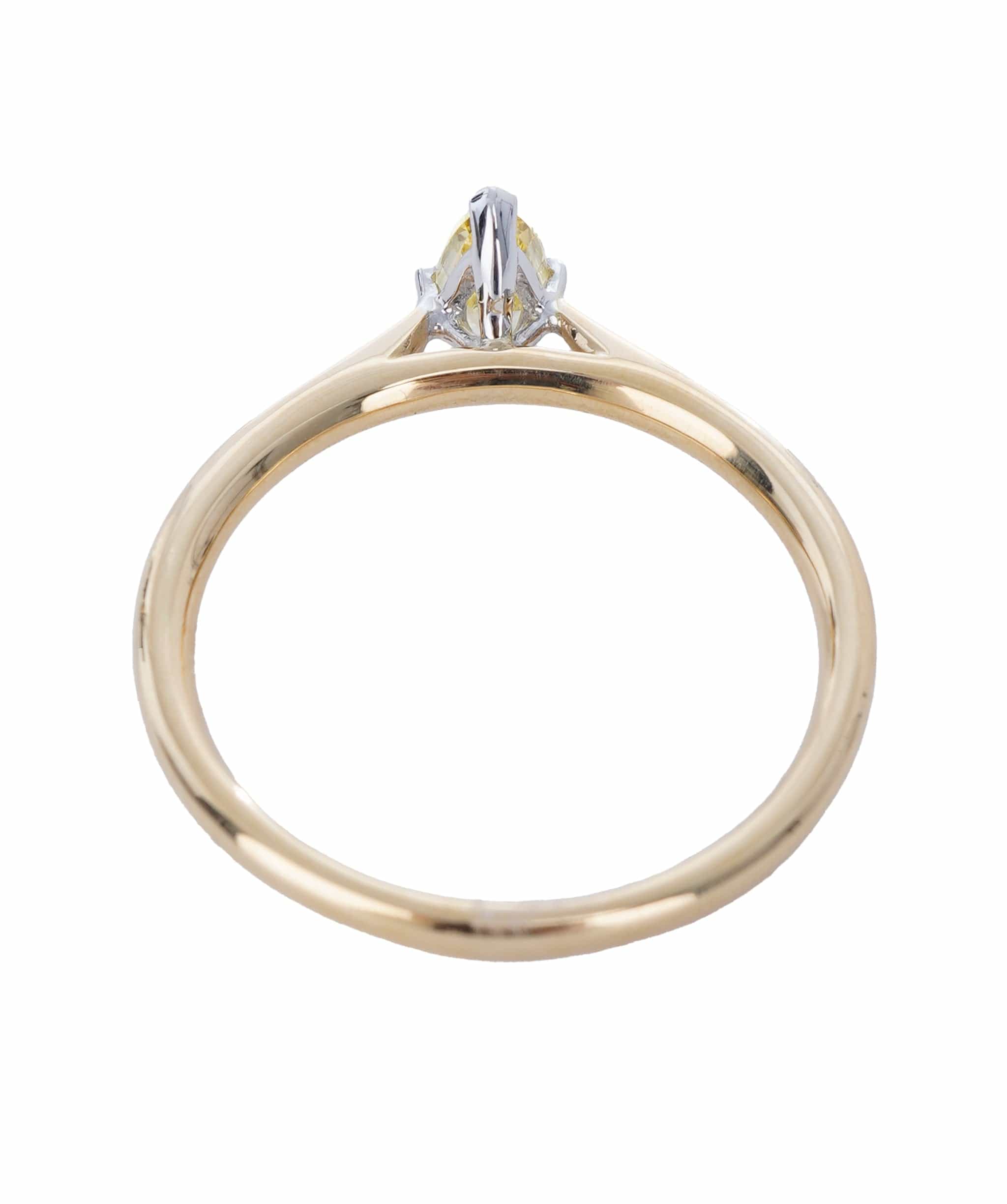 Luxury Promise 0.3 CT MARQUISE FANCY YELLOW YELLOW GOLD RING SIZE M ANL-S22-2