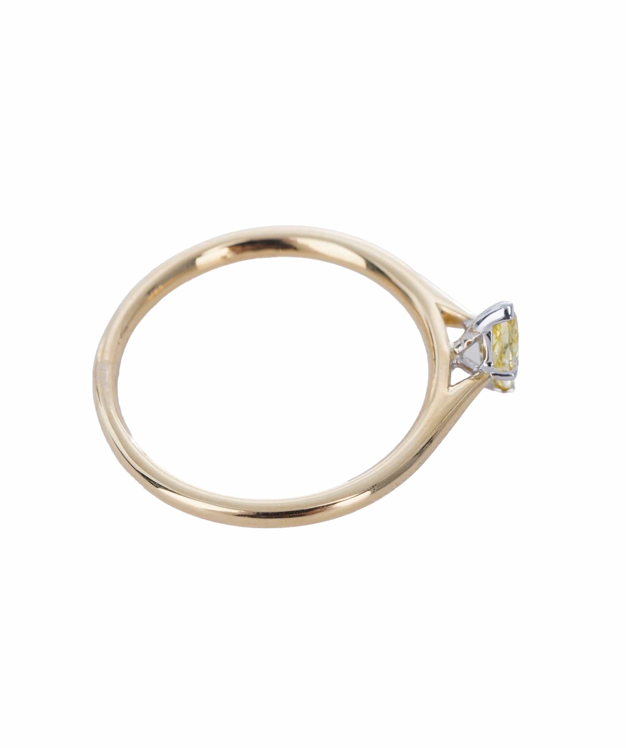 Luxury Promise 0.3 CT MARQUISE FANCY YELLOW YELLOW GOLD RING SIZE M ANL-S22-2