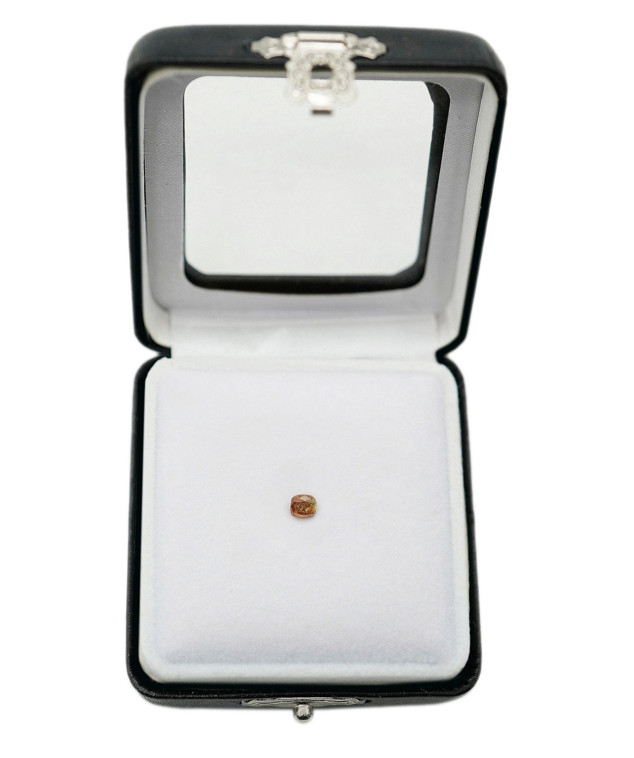 Luxury Promise 0.38ct ORANGE CUSHION Rough Cut Diamond