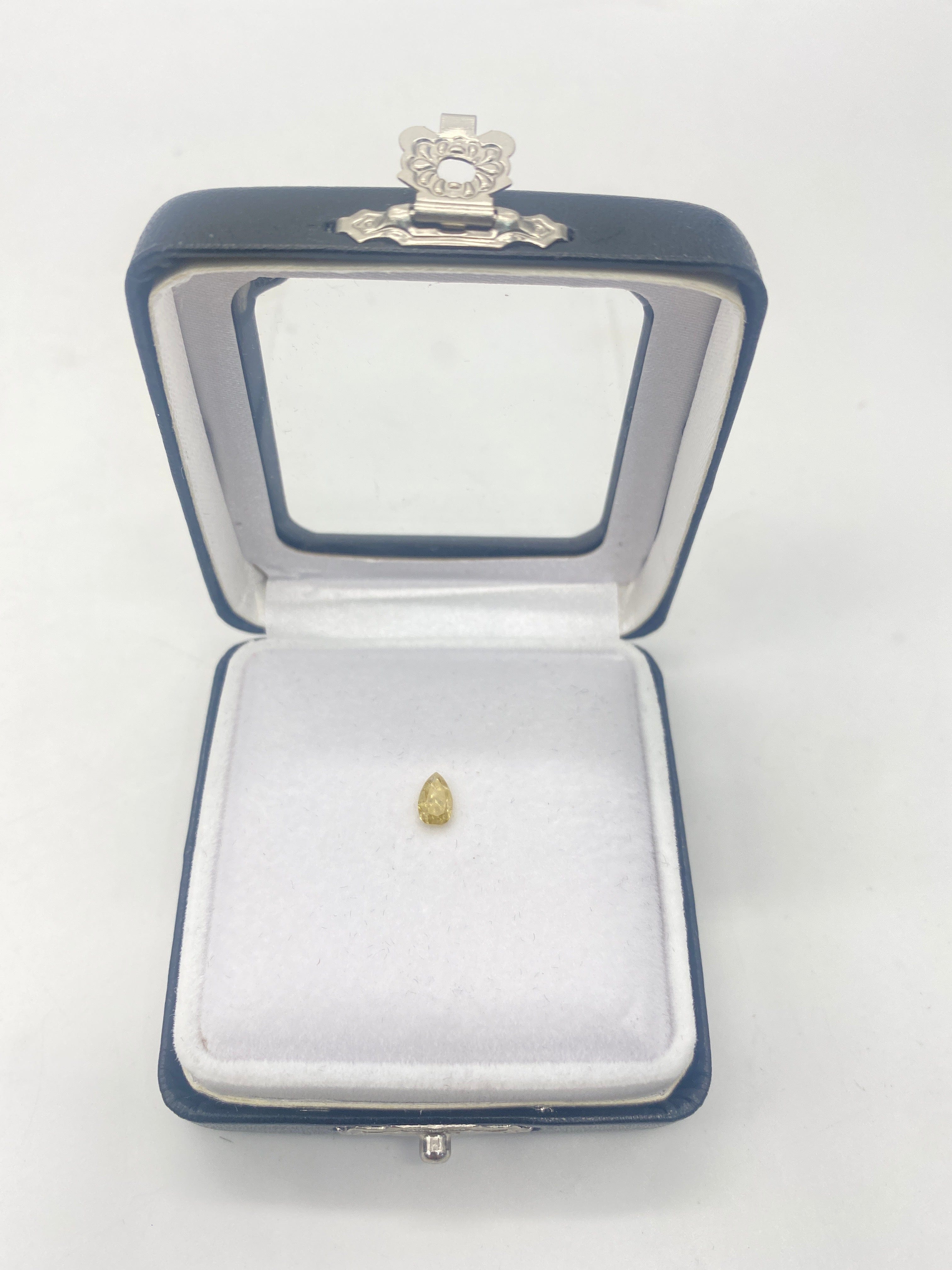 Luxury Promise 0.38ct YELLOW PEAR Rough Cut Diamond