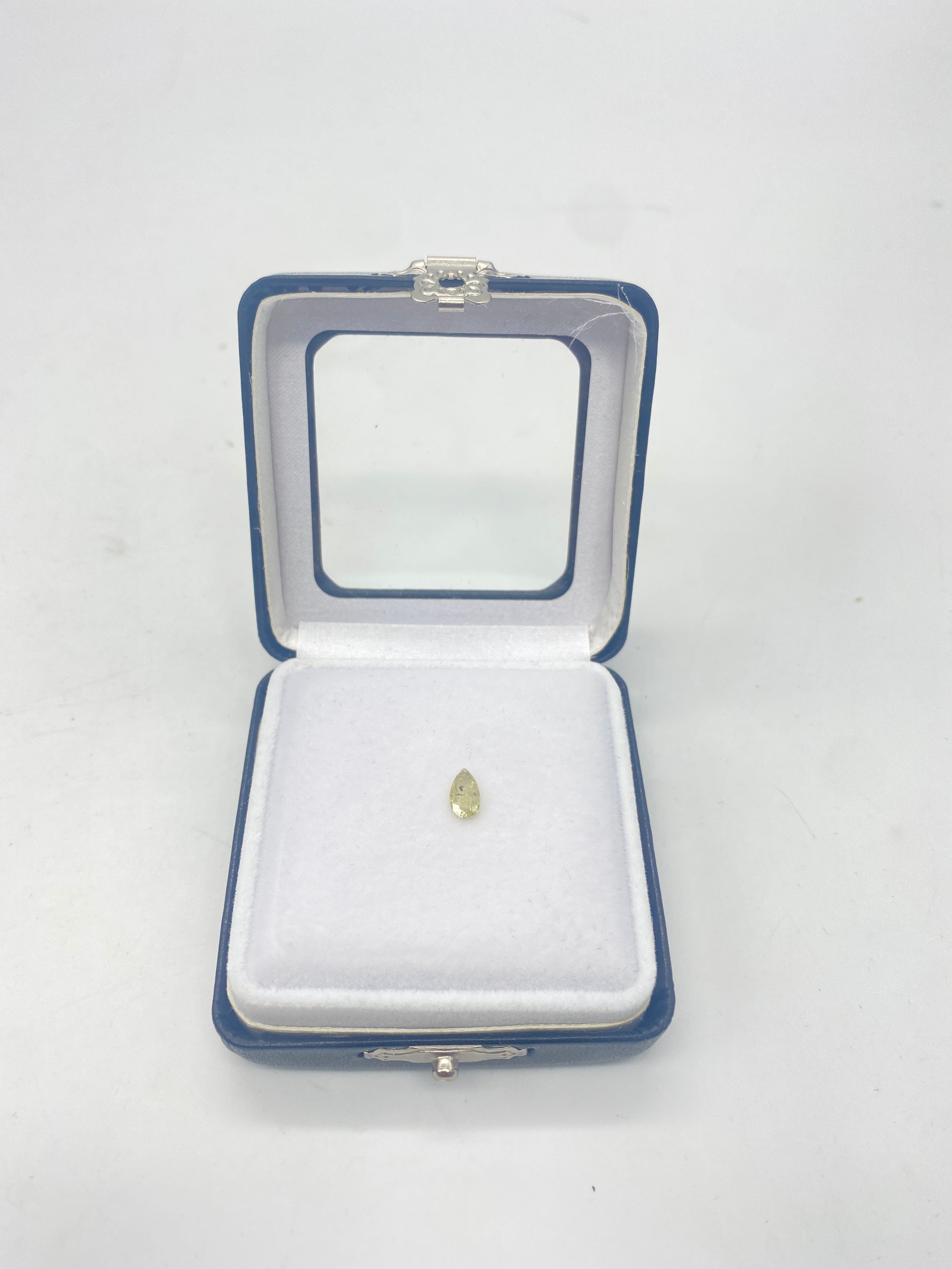 Luxury Promise 0.42ct GREEN PEAR Rough Cut Diamond