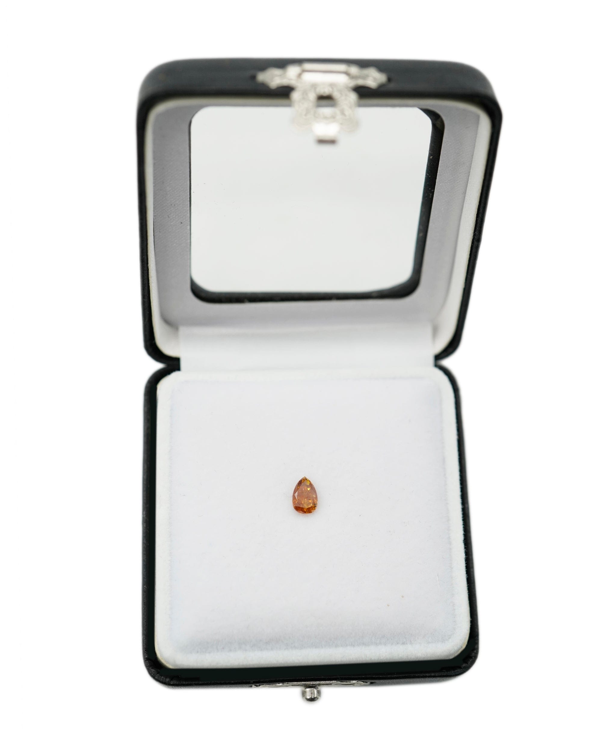 Luxury Promise 0.49ct ORANGE PEAR Rough Cut Diamond