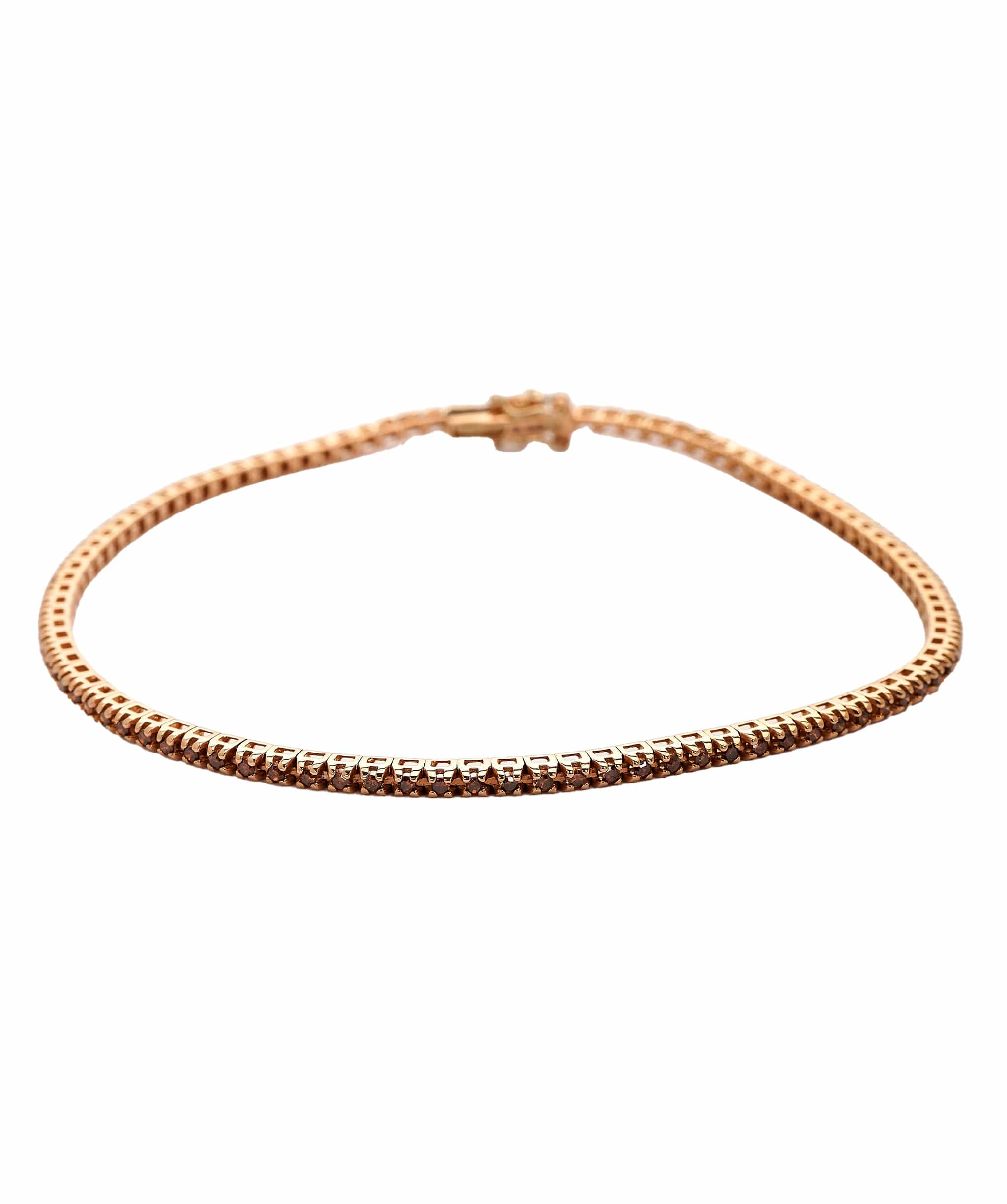 Luxury Promise 0.53 CT ROUND CONGAC TENNIS BRACELET ROSE GOLD ANL-S22-22