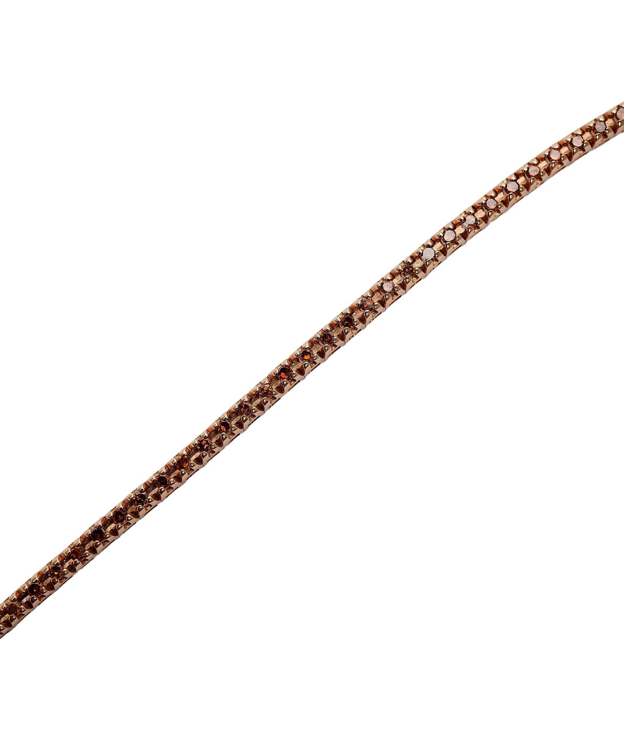 Luxury Promise 0.53 CT ROUND CONGAC TENNIS BRACELET ROSE GOLD ANL-S22-22