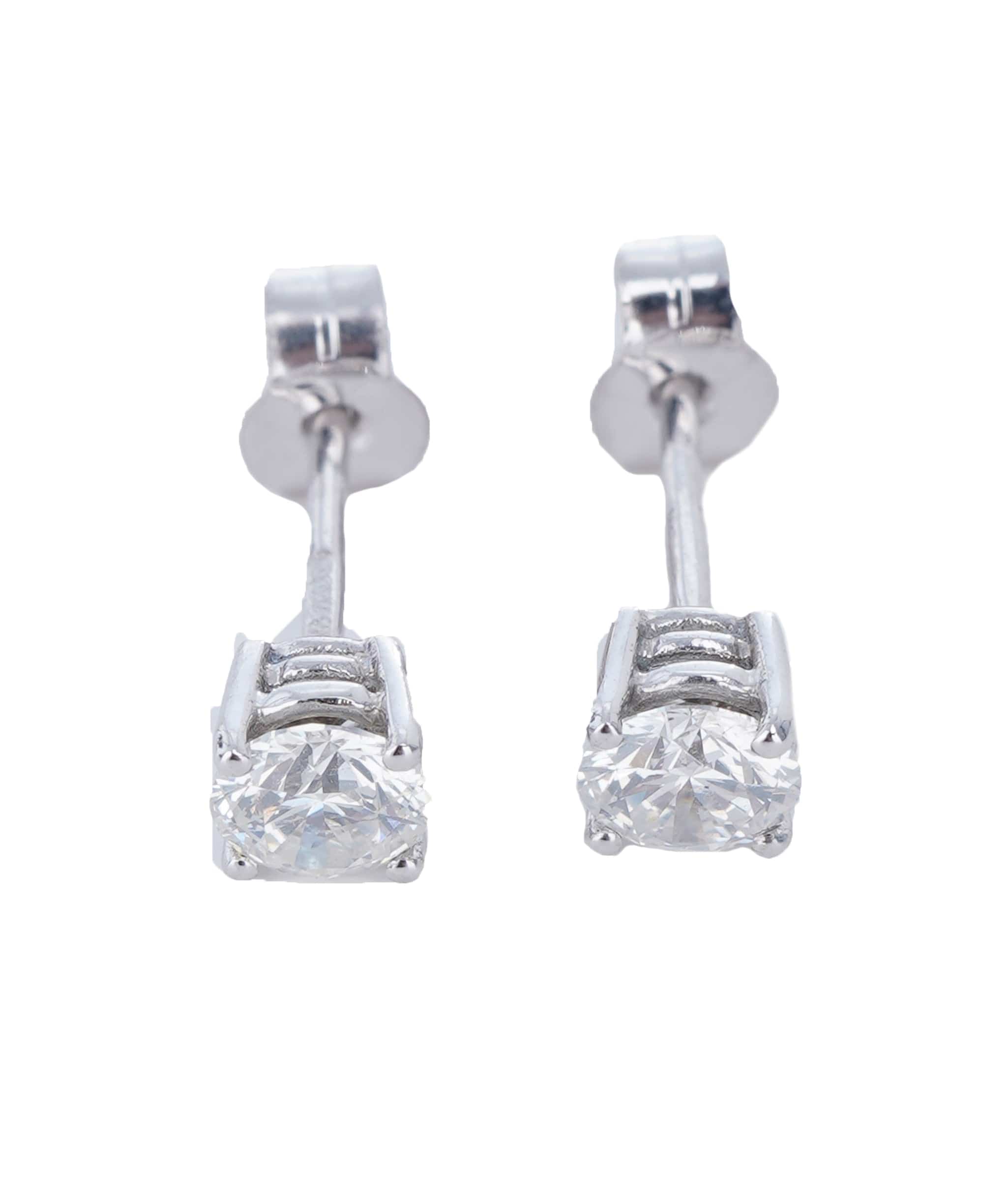 Luxury Promise 0.62 ct ROUND DIAMOND WHITE GOLD EARRINGS ANL-S21-10