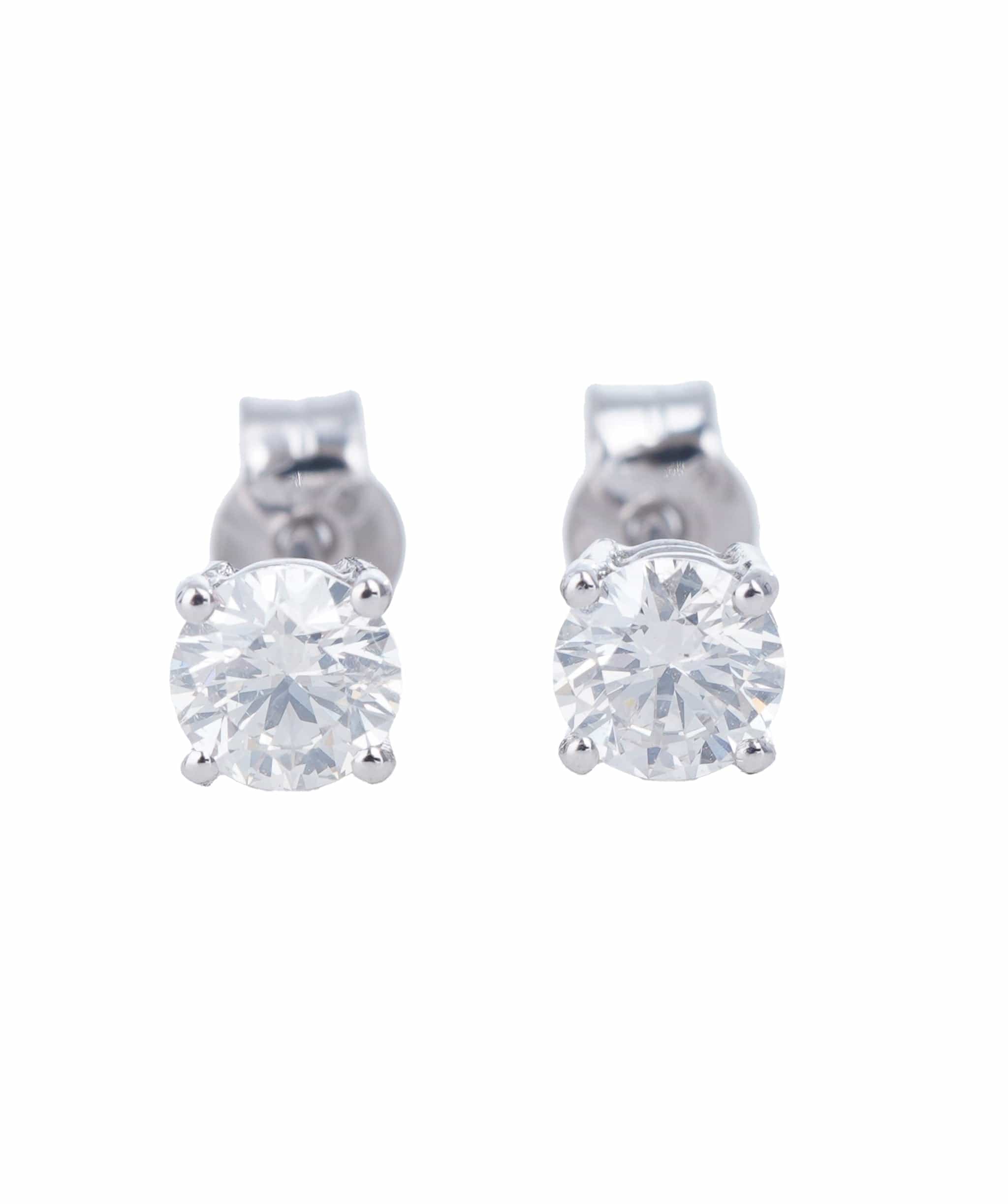 Luxury Promise 0.62 ct ROUND DIAMOND WHITE GOLD EARRINGS ANL-S21-10