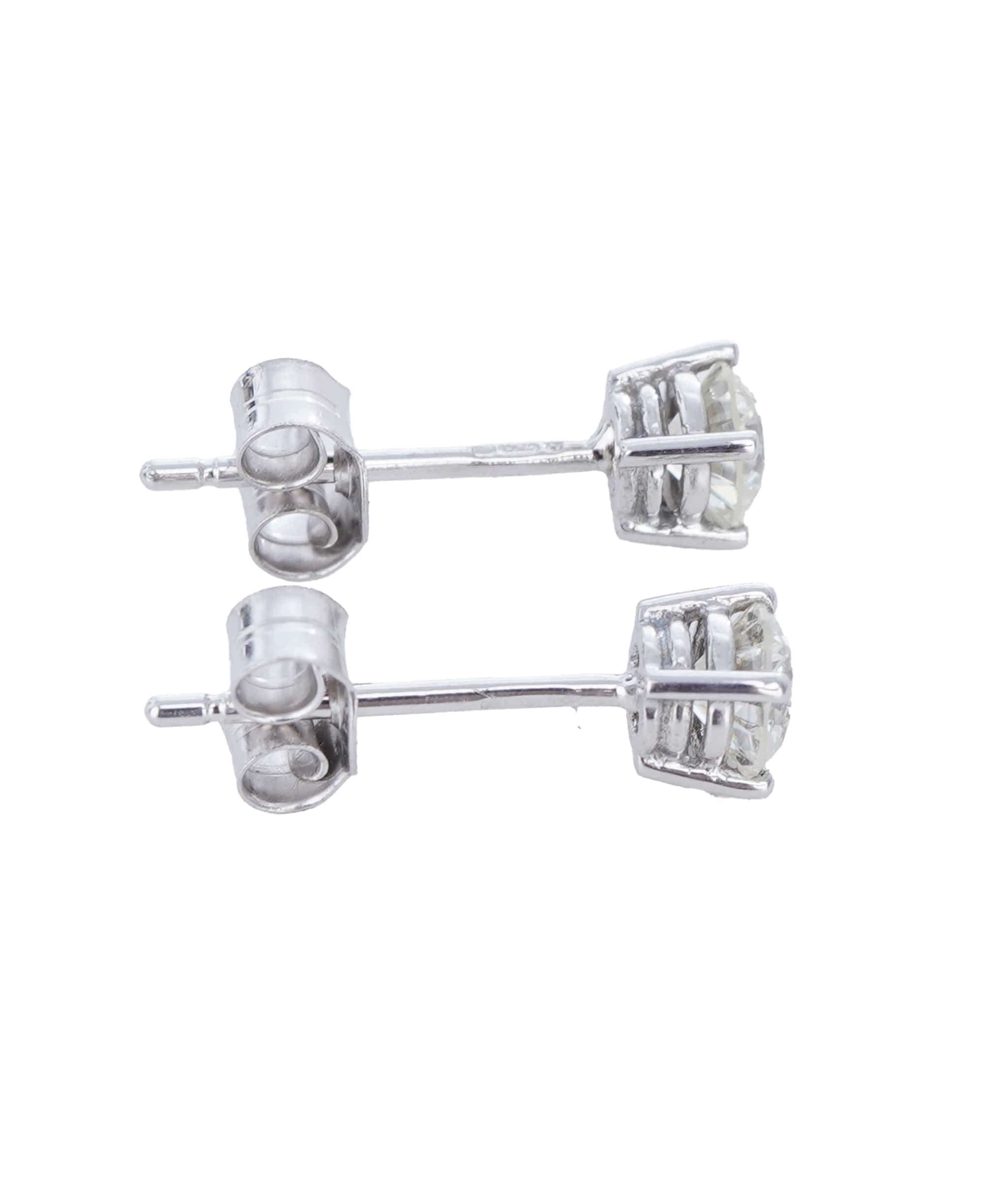 Luxury Promise 0.63 ct ROUND DIAMOND WHITE GOLD EARRINGS ANL-S21-11