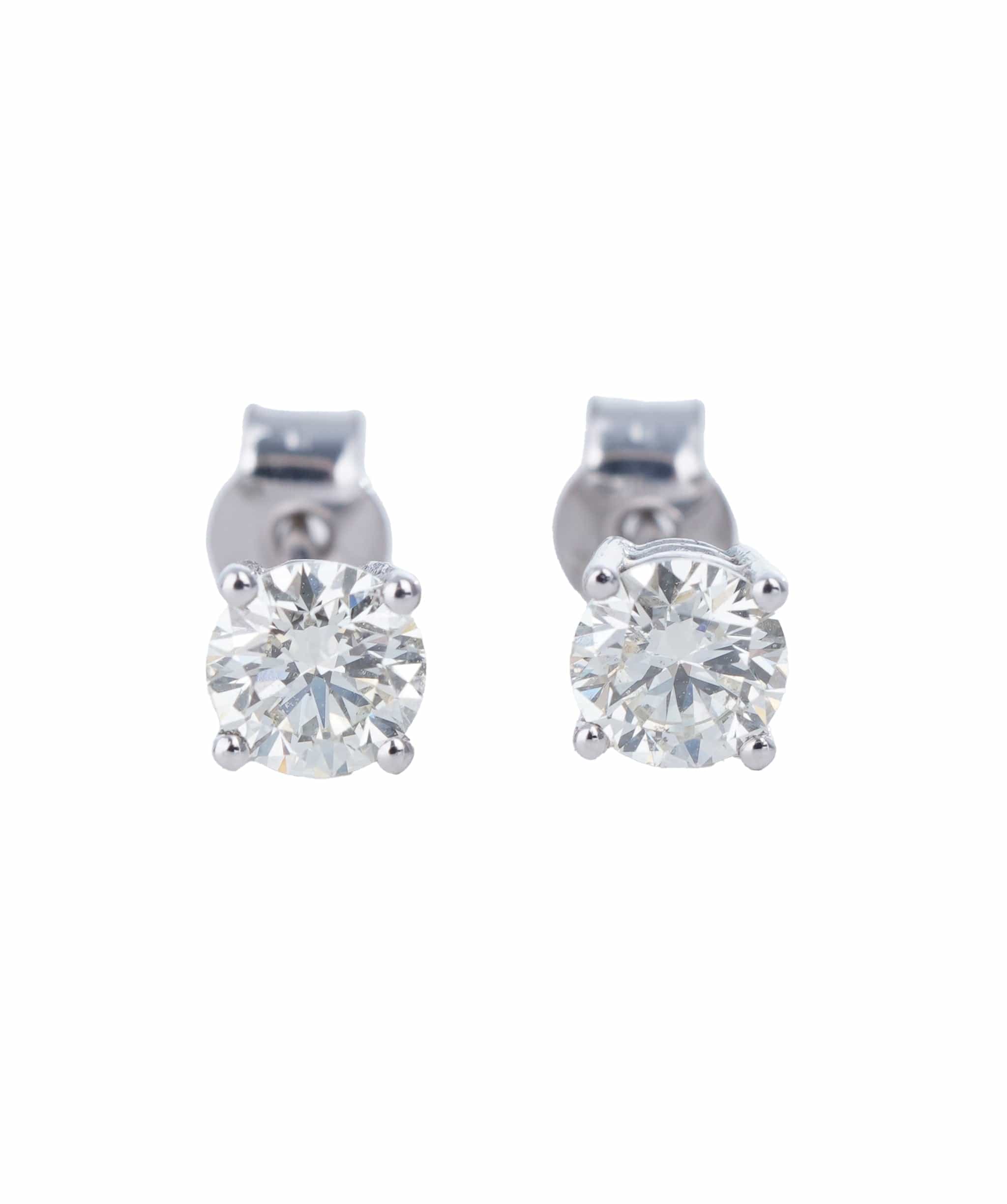 Luxury Promise 0.63 ct ROUND DIAMOND WHITE GOLD EARRINGS ANL-S21-12