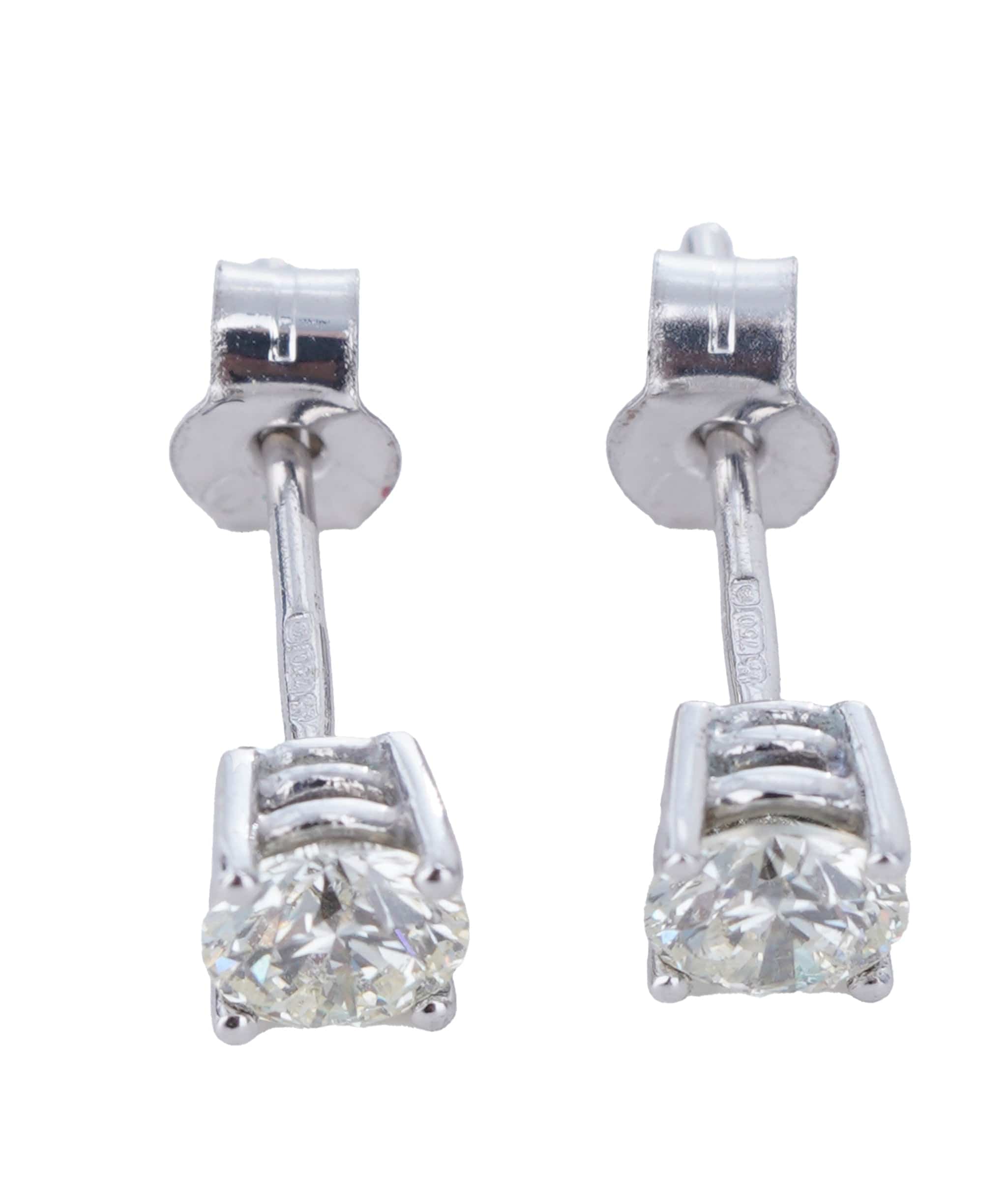 Luxury Promise 0.63 ct ROUND DIAMOND WHITE GOLD EARRINGS ANL-S21-12