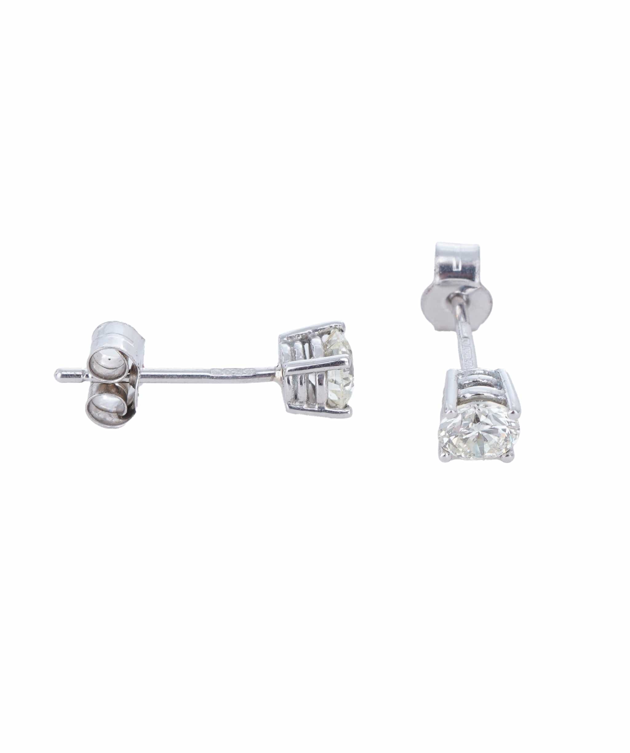 Luxury Promise 0.63 ct ROUND DIAMOND WHITE GOLD EARRINGS ANL-S21-12