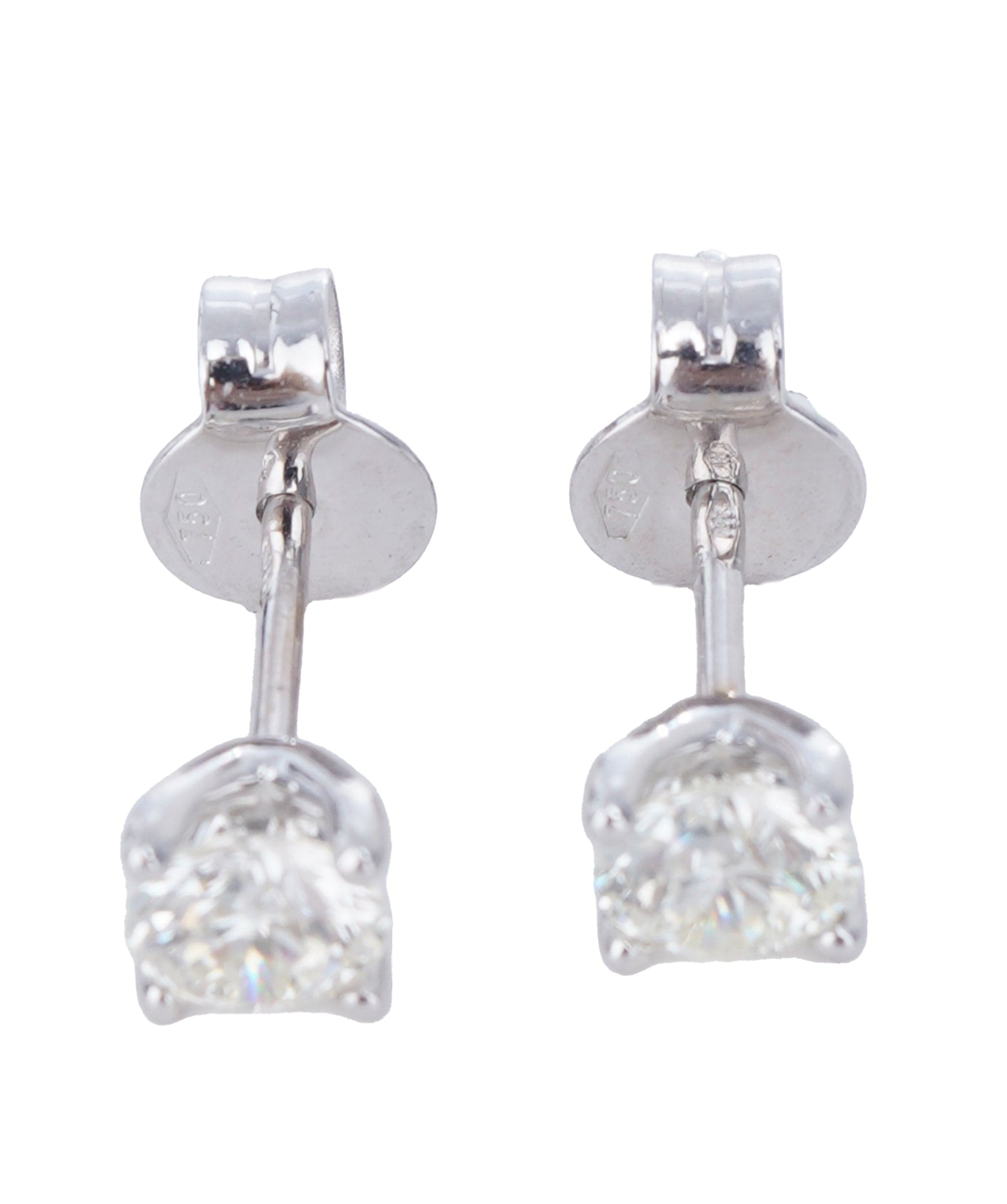 Luxury Promise 0.64 ct ROUND DIAMOND WHITE GOLD EARRINGS ANL-S21-9