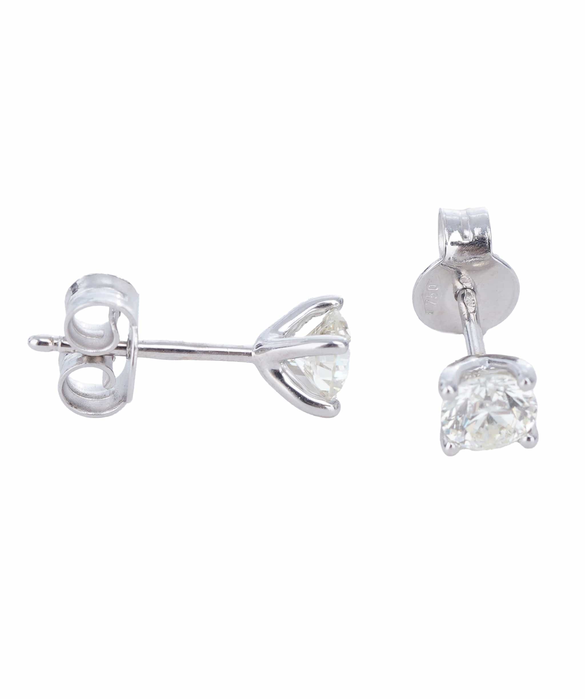 Luxury Promise 0.64 ct ROUND DIAMOND WHITE GOLD EARRINGS ANL-S21-9