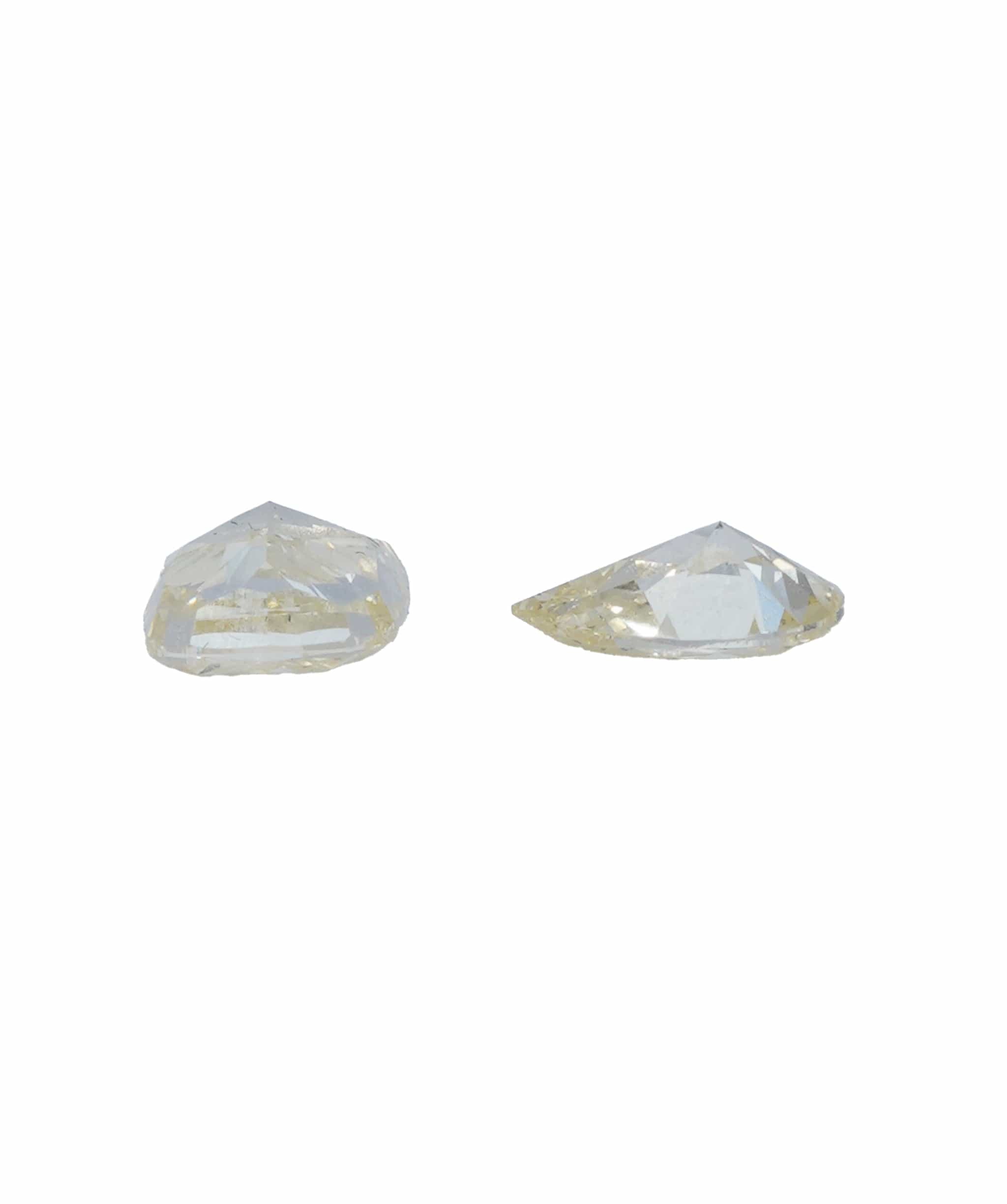 Luxury Promise 0.67 ct PEAR& CUSHION NATURAL YELLOW DIAMOND SET OF 2 ANL-S20-31