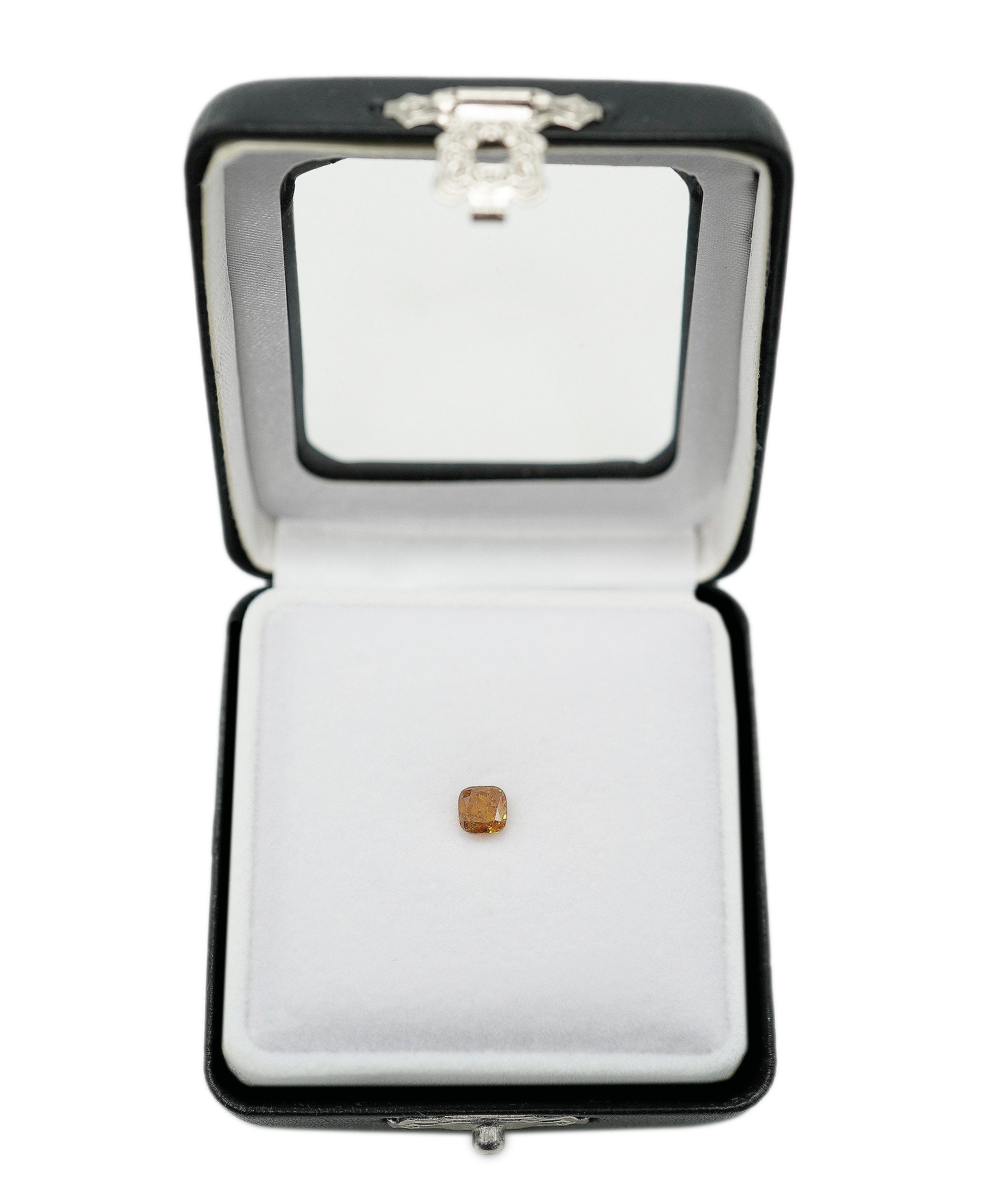 Luxury Promise 0.75ct ORANGE CUSHION Rough Cut Diamond