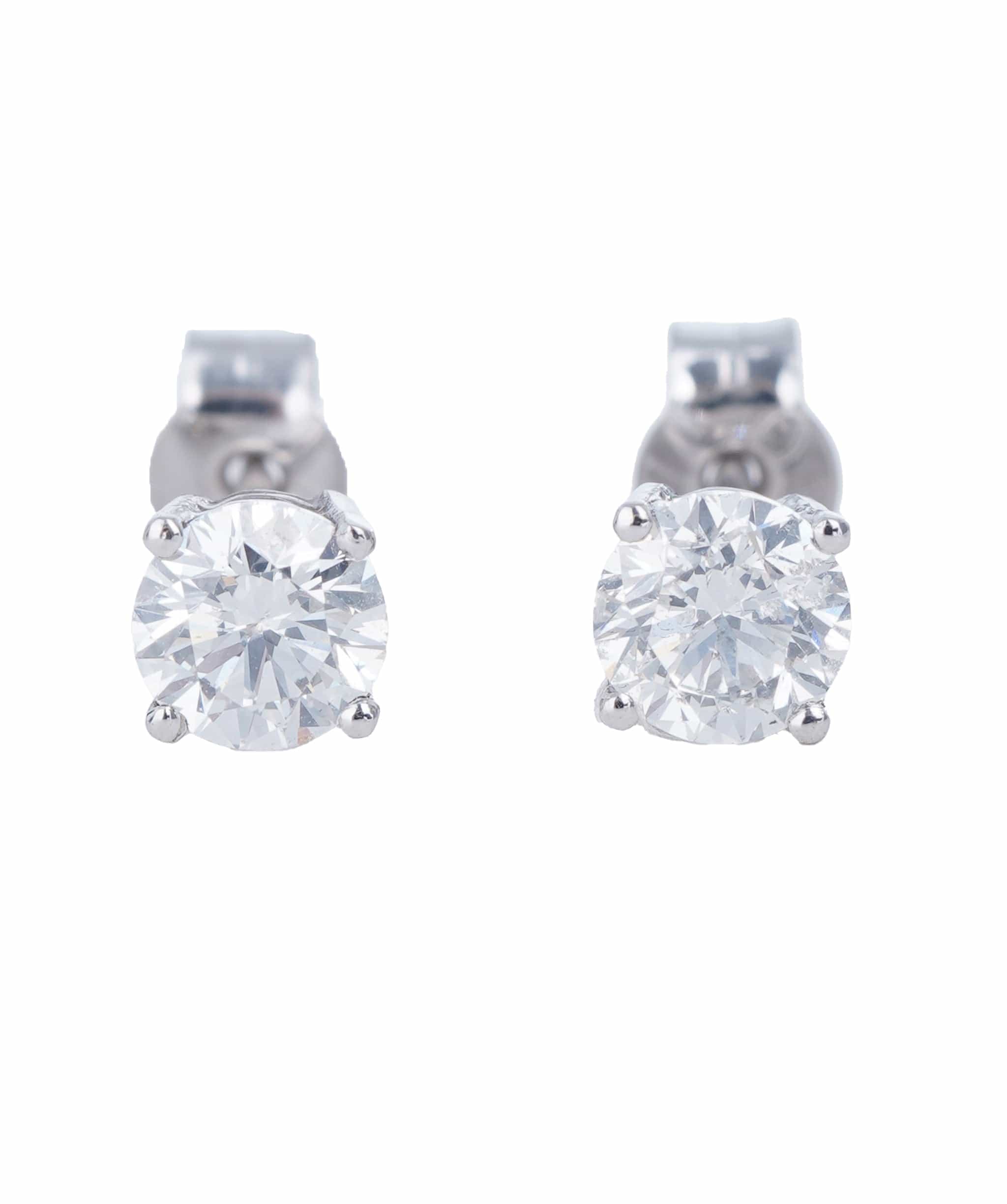 Luxury Promise 0.77 ct ROUND DIAMOND WHITE GOLD EARRINGS ANL-S21-8