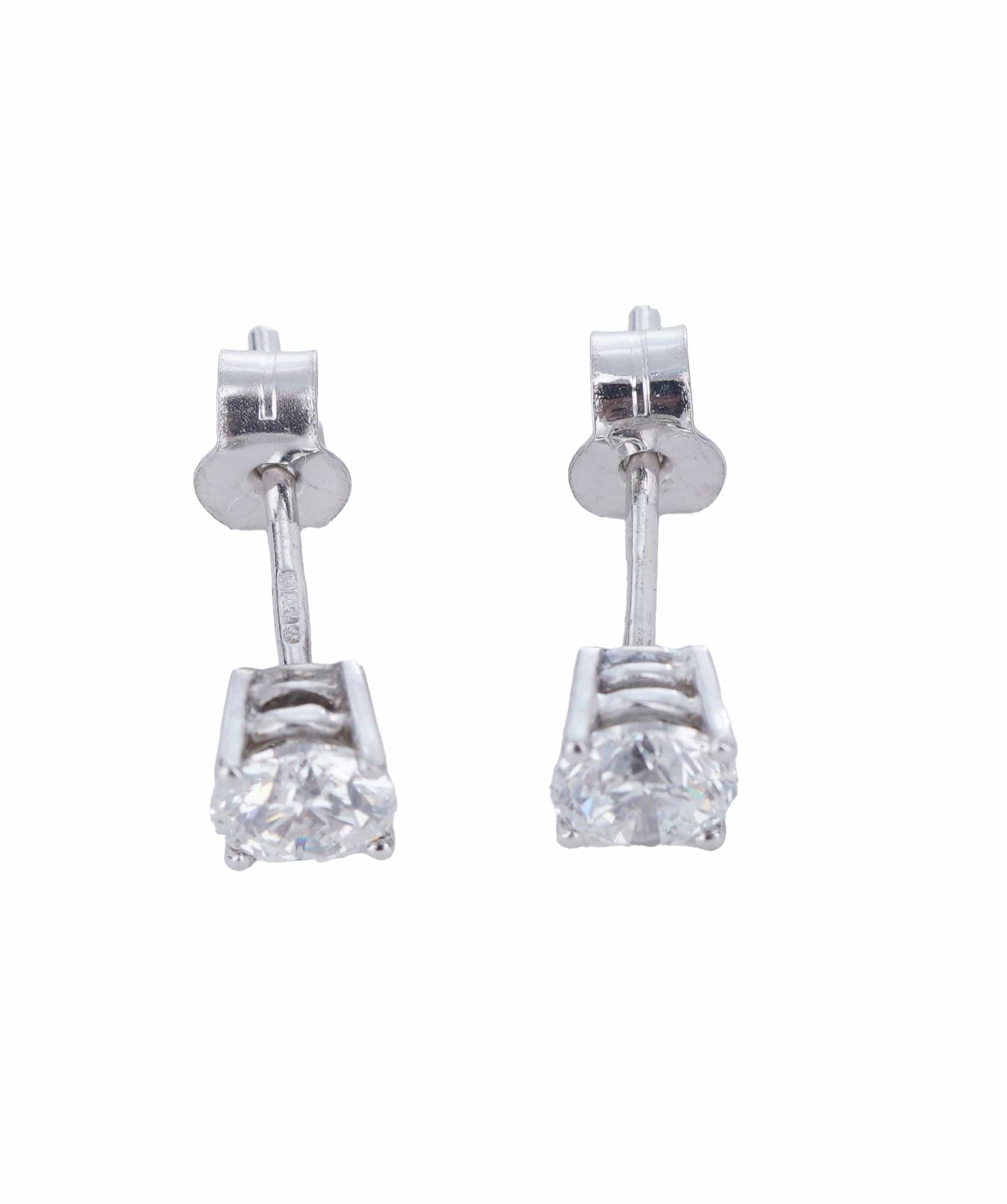 Luxury Promise 0.77 ct ROUND DIAMOND WHITE GOLD EARRINGS ANL-S21-8