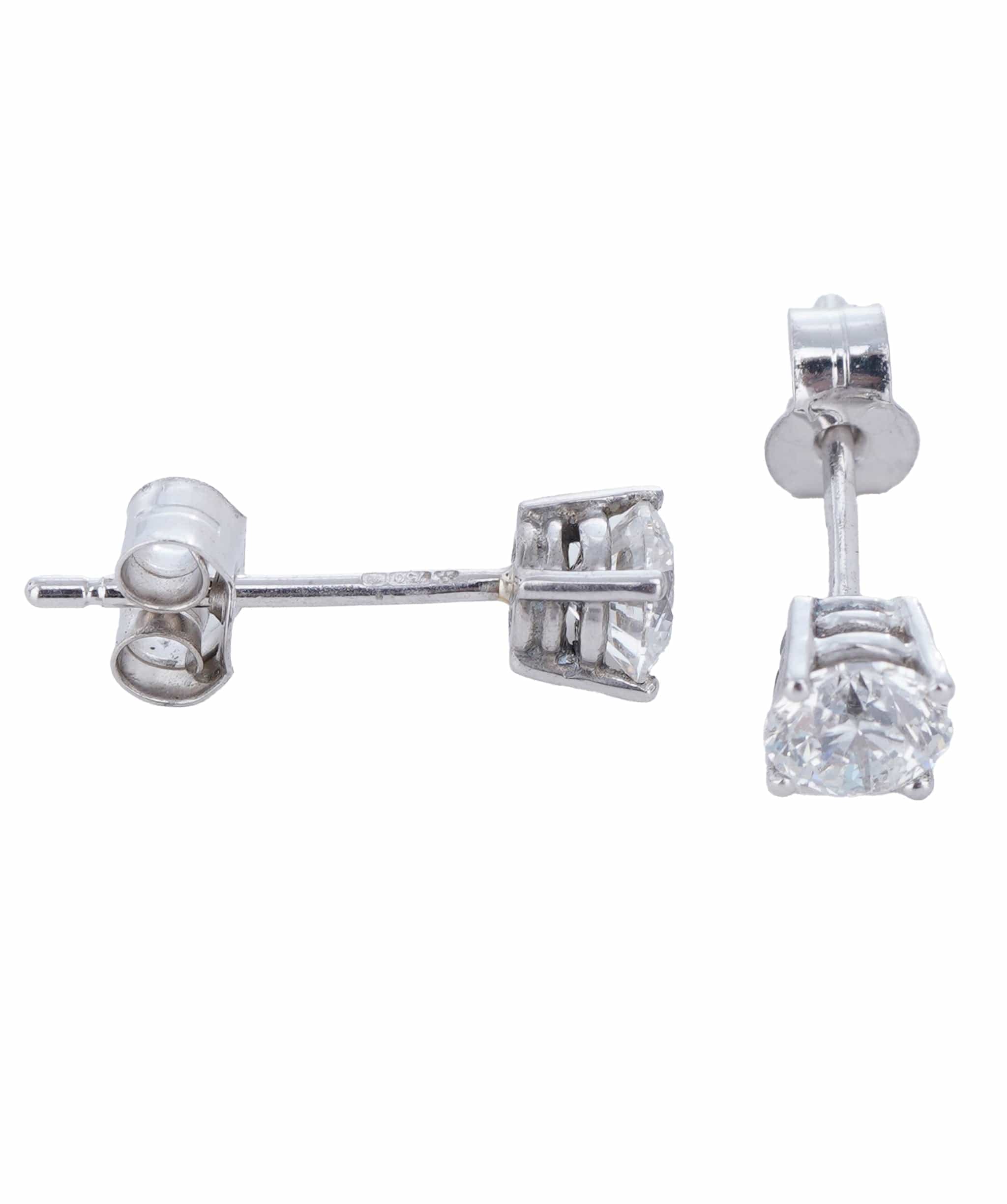 Luxury Promise 0.77 ct ROUND DIAMOND WHITE GOLD EARRINGS ANL-S21-8