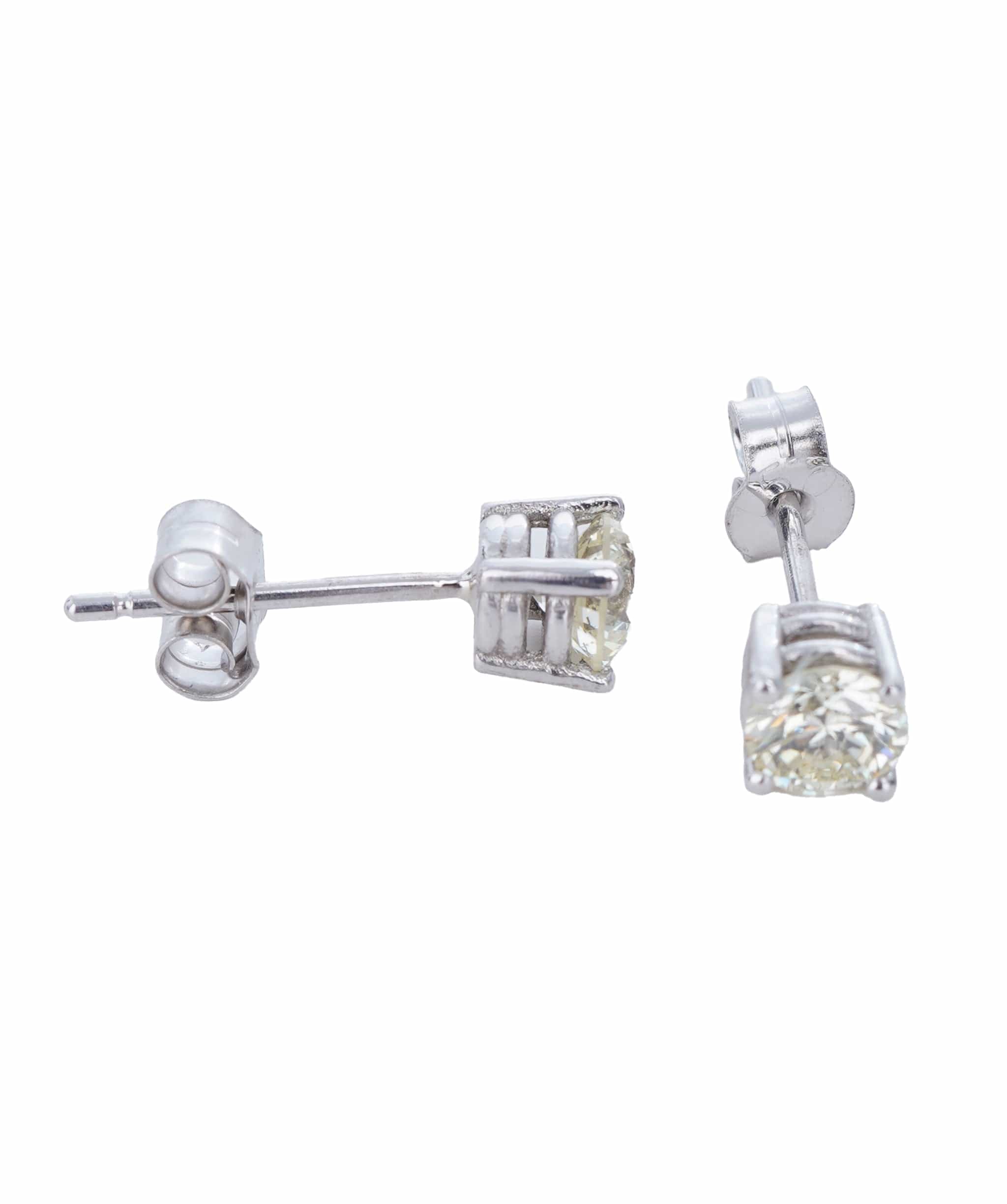 Luxury Promise 0.8 ct ROUND DIAMOND WHITE GOLD EARRINGS ANL-S21-6