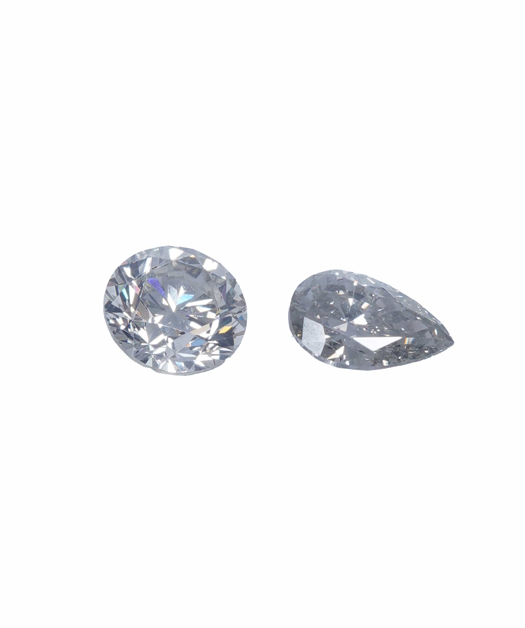 Luxury Promise 0.82 ct ROUND & PEAR NATURAL FANCY GREY DIAMOND SET OF 2 ANL-S20-42