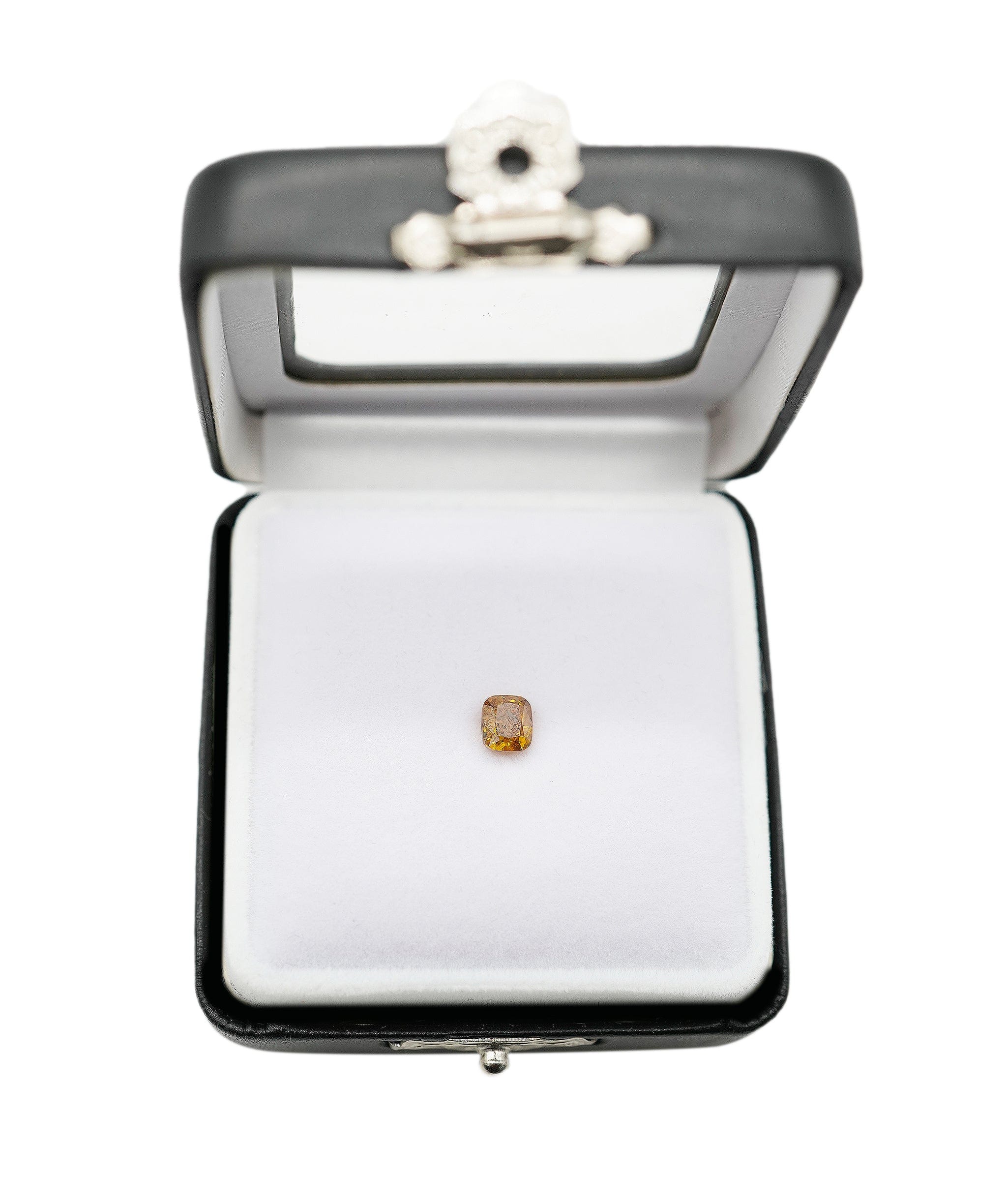 Luxury Promise 1.01 ct CUSHION NATURAL DARK ORANGE DIAMOND ANL-S18-5