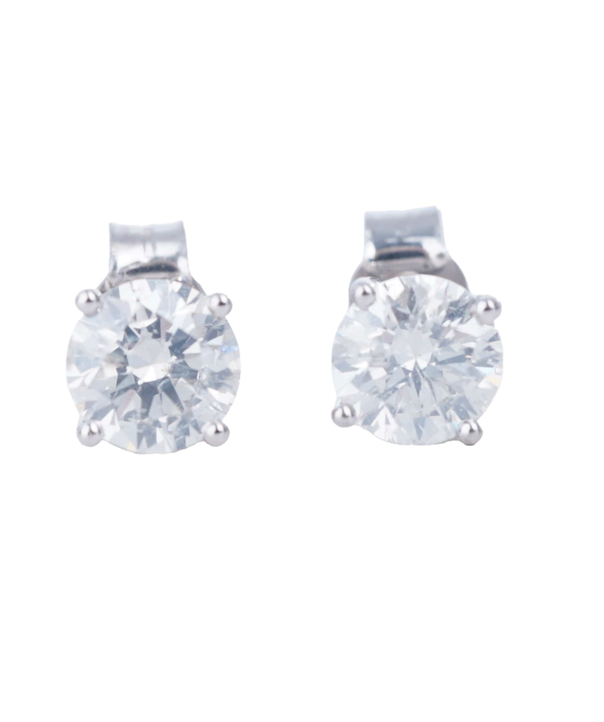 Luxury Promise 1.05 ct ROUND DIAMOND WHITE GOLD EARRINGS ANL-S21-5