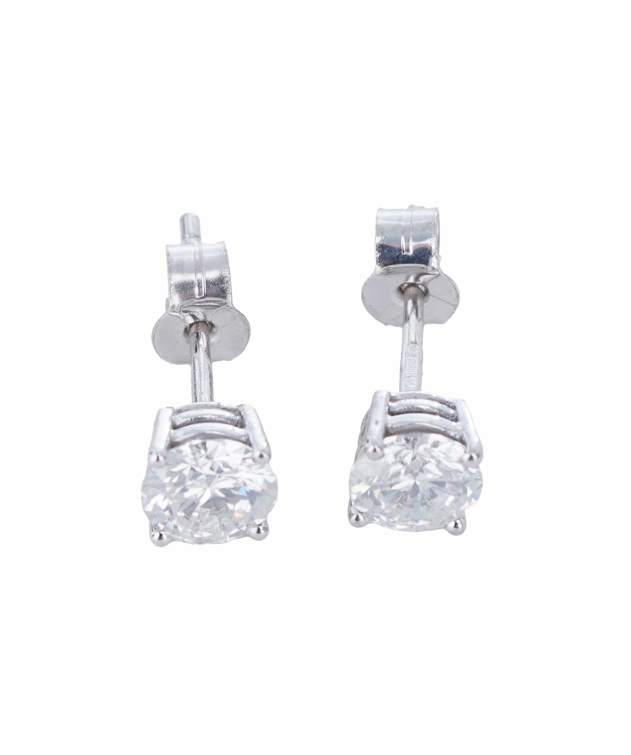 Luxury Promise 1.05 ct ROUND DIAMOND WHITE GOLD EARRINGS ANL-S21-5