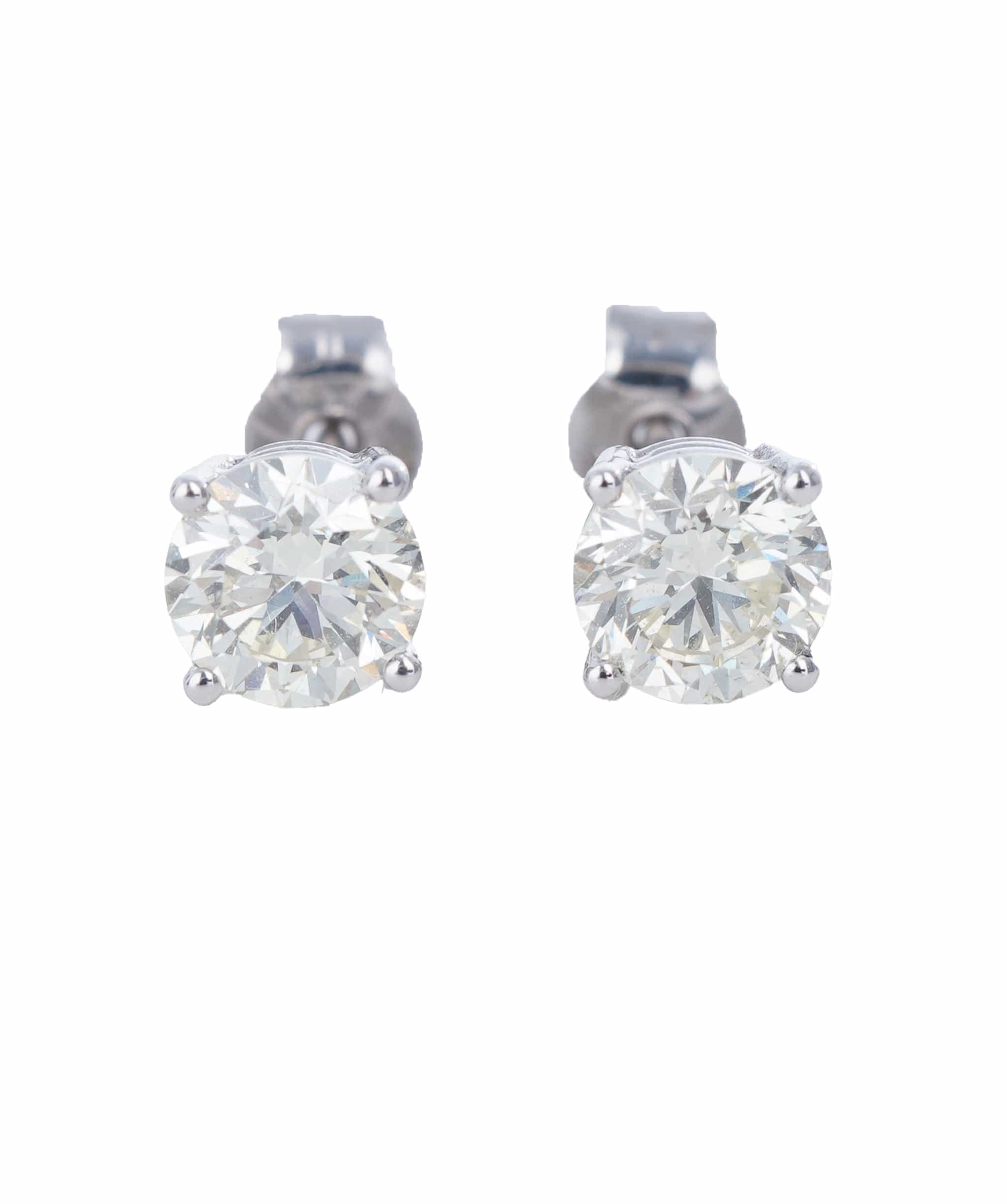 Luxury Promise 1.06 ct ROUND DIAMOND WHITE GOLD EARRINGS ANL-S21-4