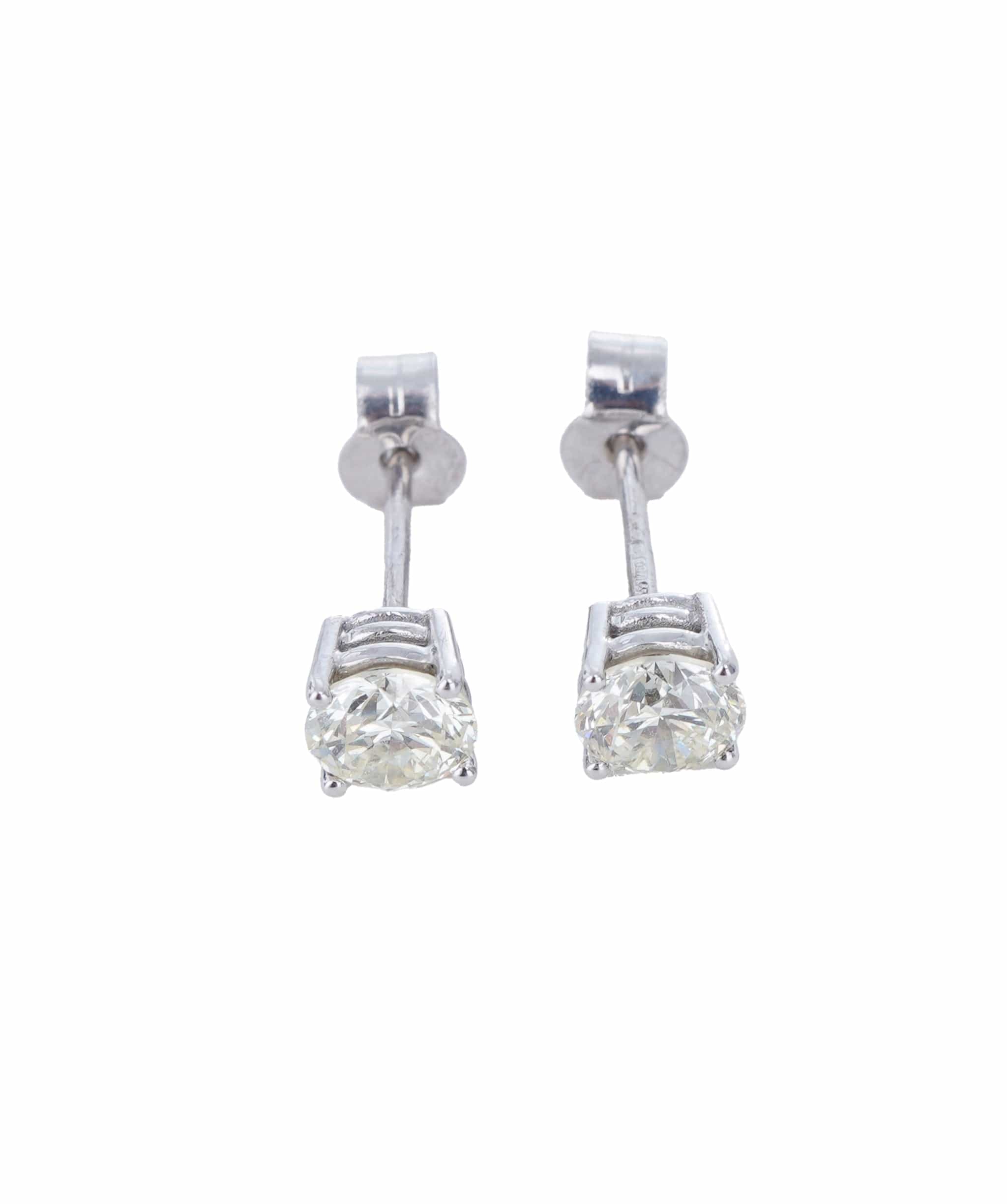 Luxury Promise 1.06 ct ROUND DIAMOND WHITE GOLD EARRINGS ANL-S21-4