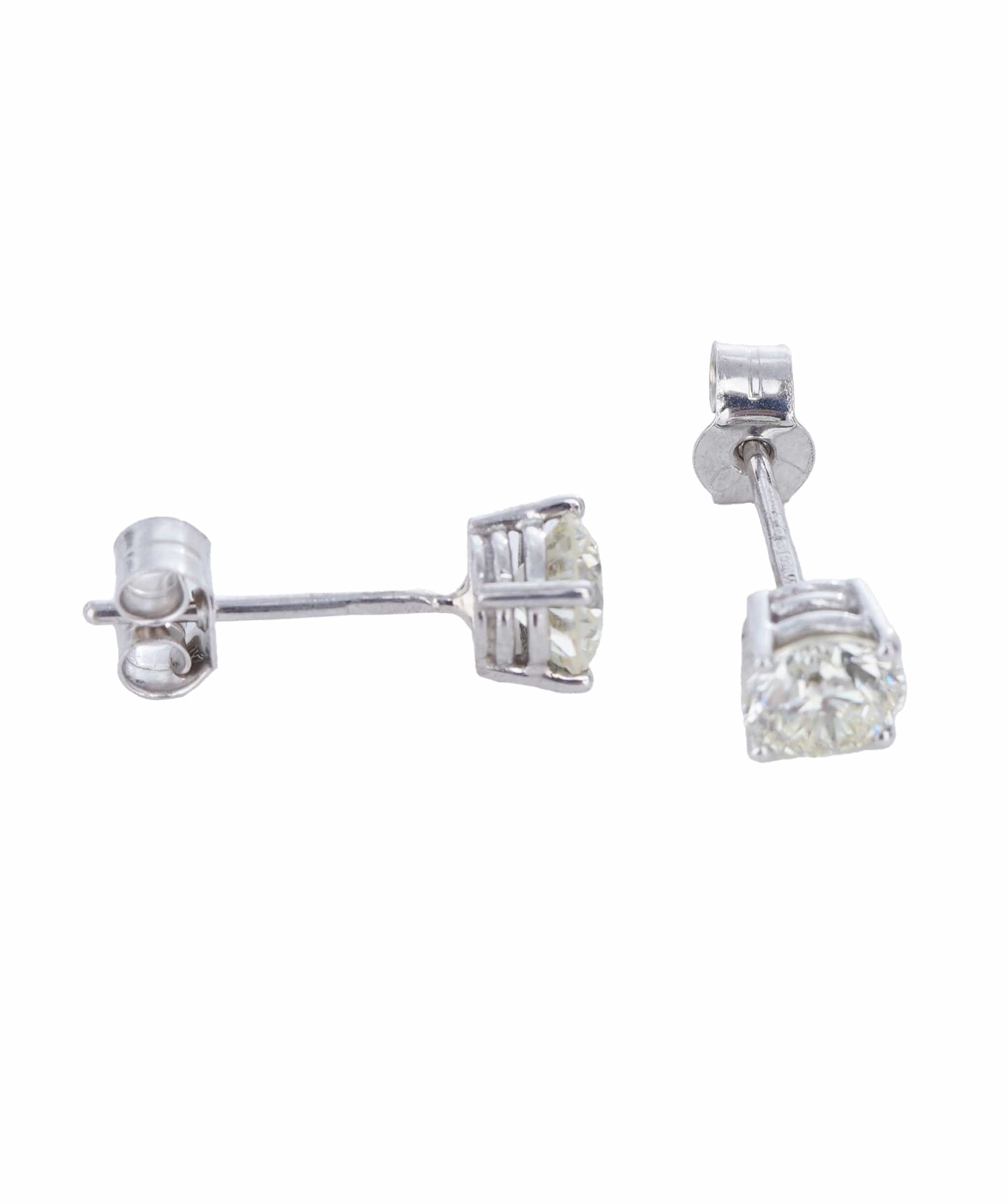 Luxury Promise 1.06 ct ROUND DIAMOND WHITE GOLD EARRINGS ANL-S21-4