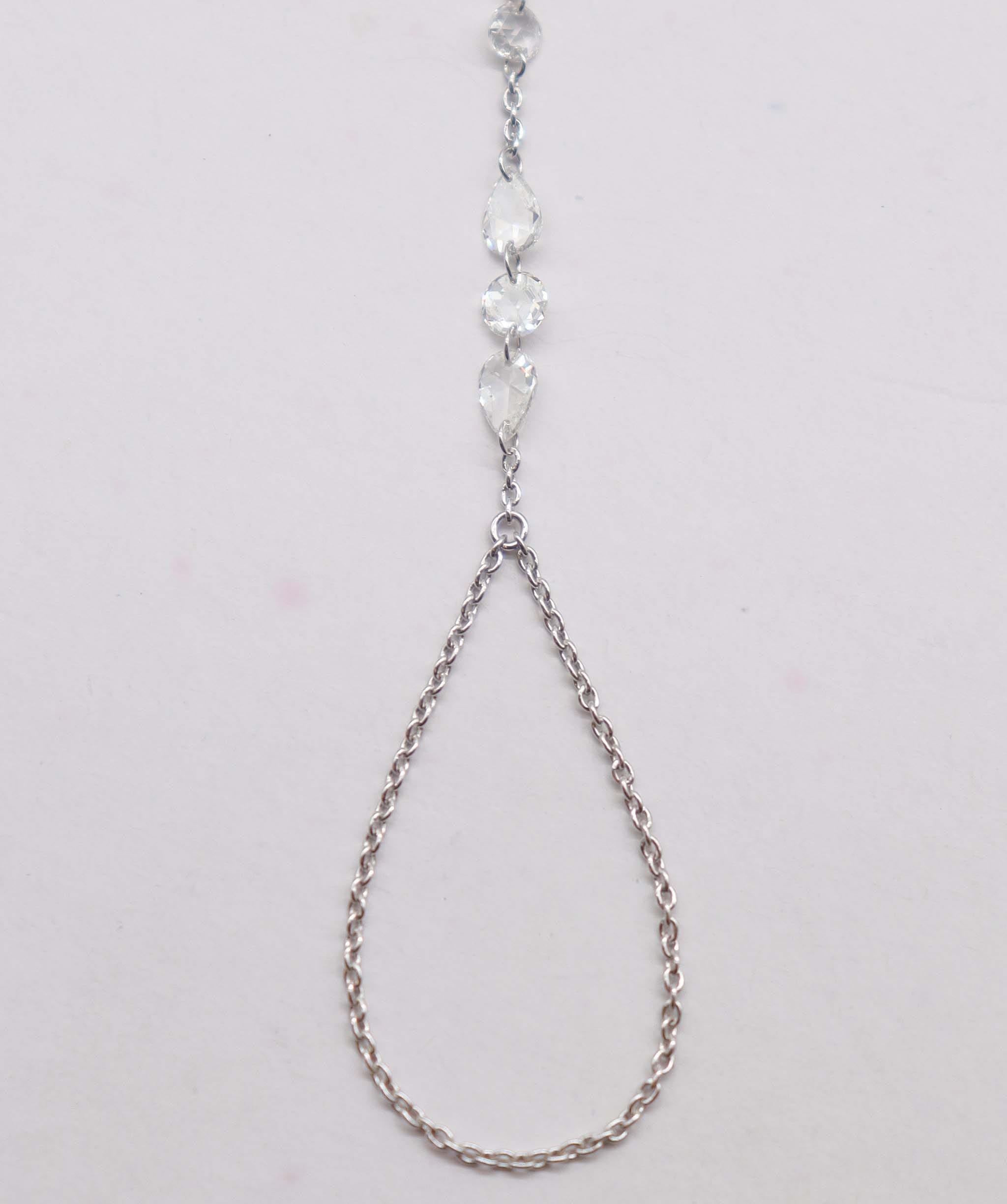 Luxury Promise 1.41ct WHITE PEAR ROSECUT BRACELET B3447