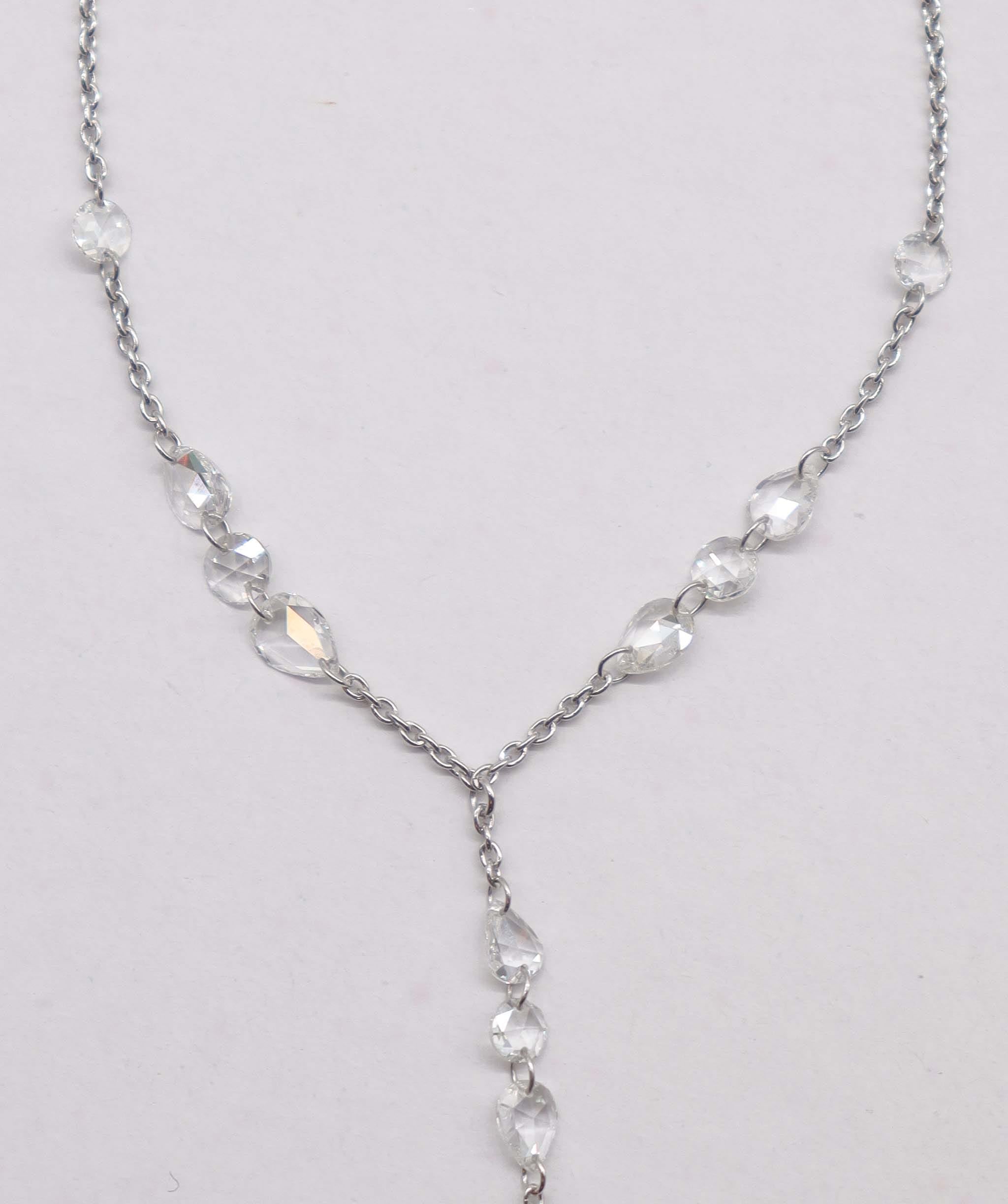 Luxury Promise 1.41ct WHITE PEAR ROSECUT BRACELET B3447