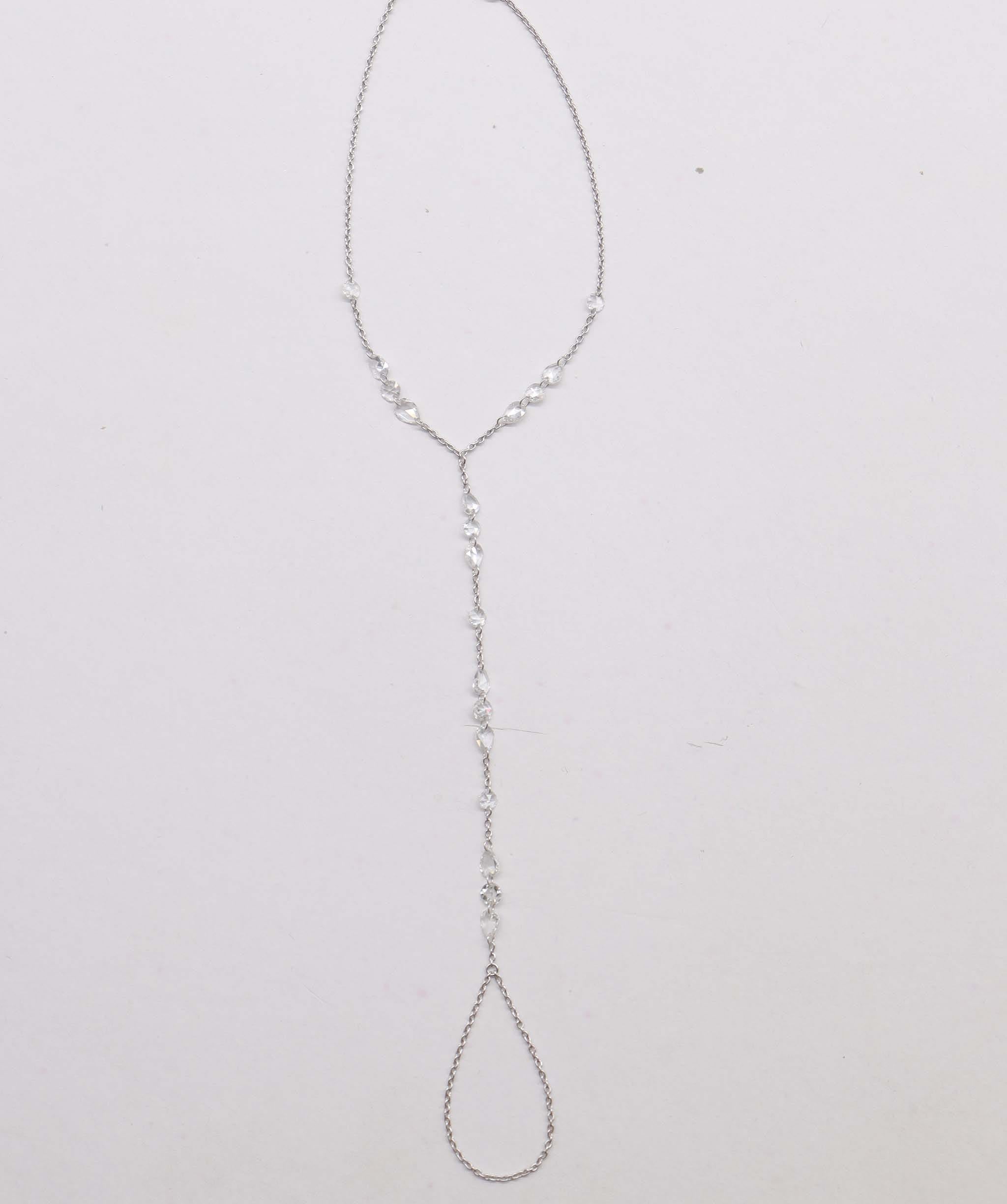 Luxury Promise 1.41ct WHITE PEAR ROSECUT BRACELET B3447