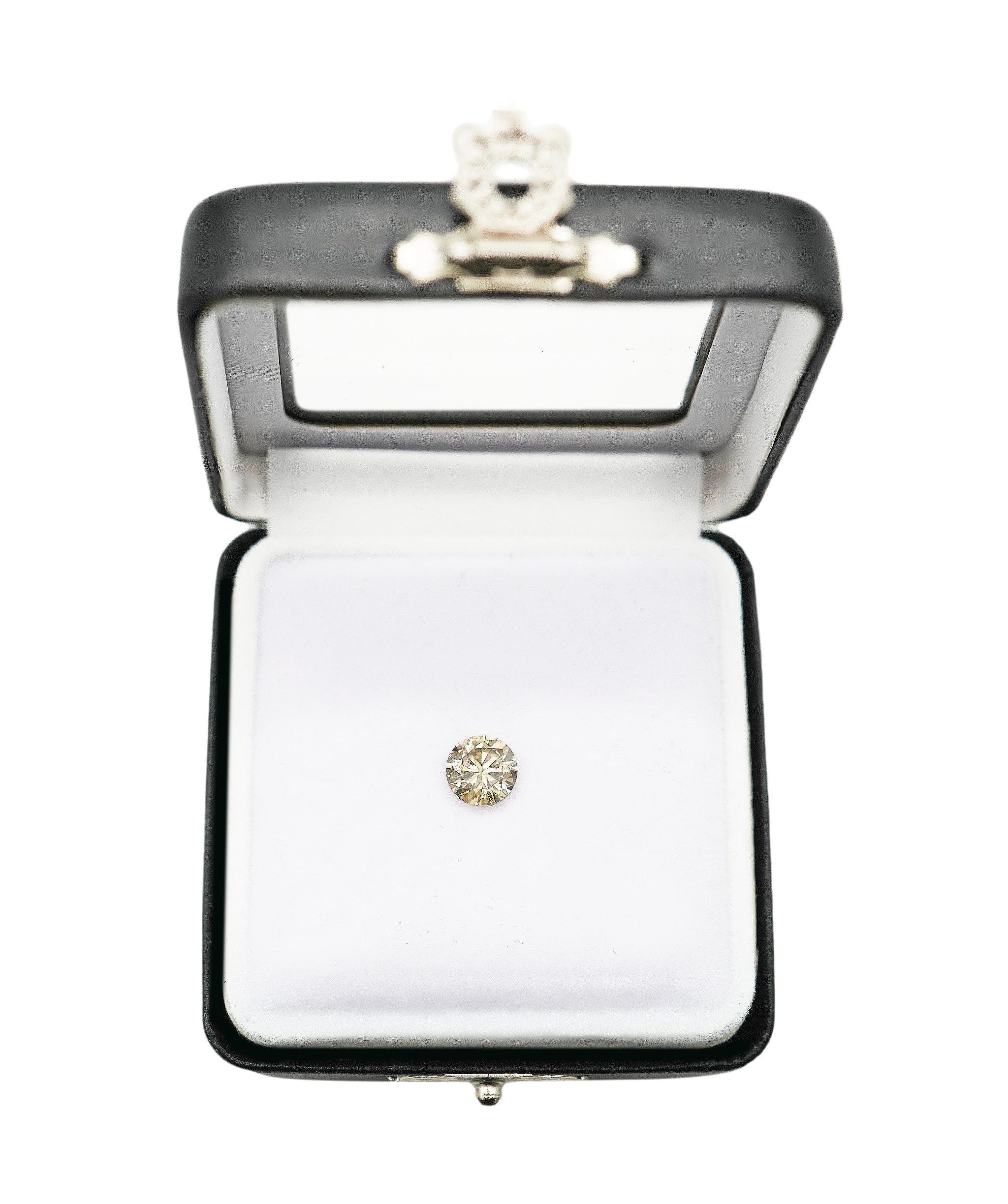 Luxury Promise 1.5 ct ROUND NATURAL CHAMPANGE DIAMOND ANL-S19-4