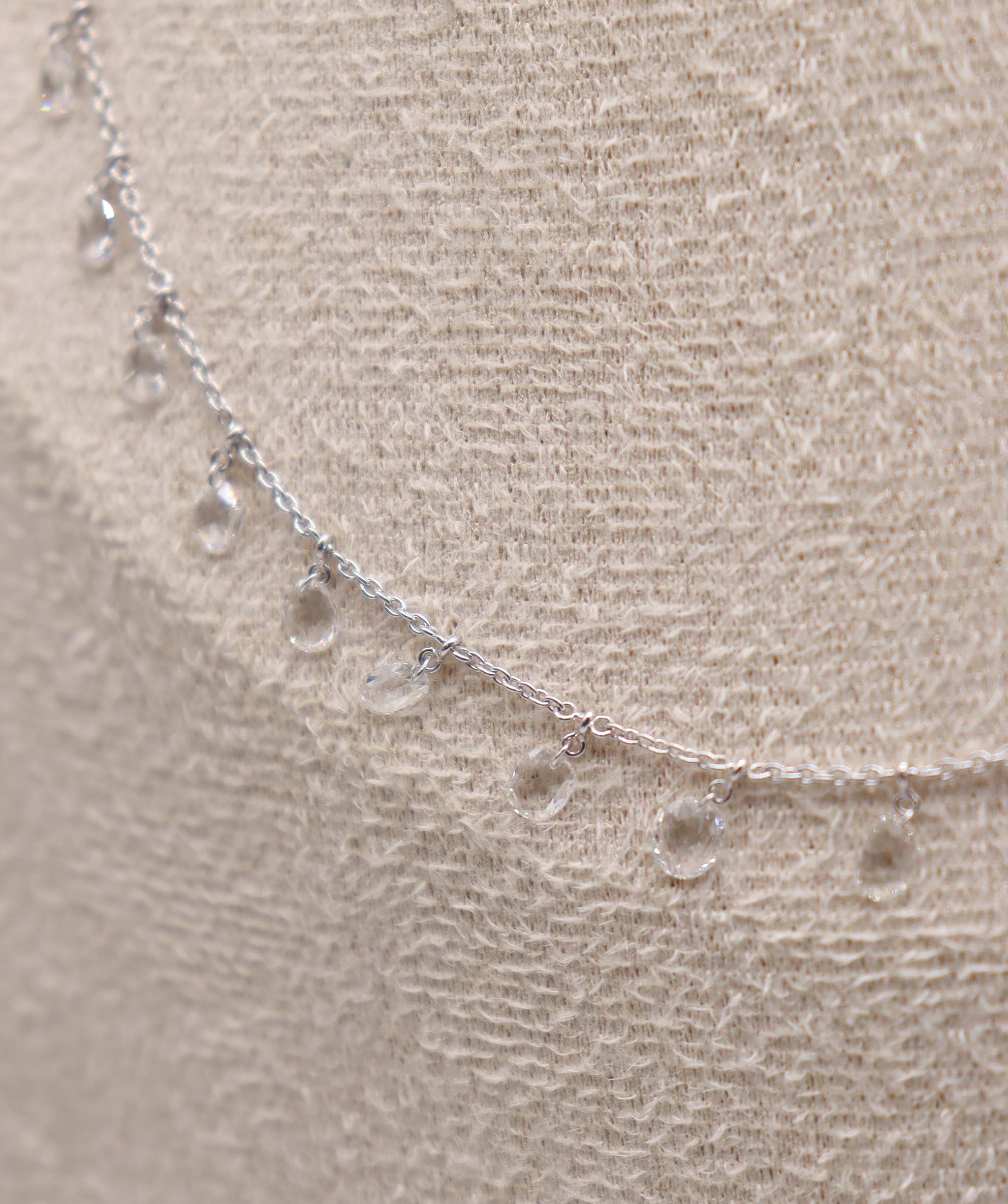 Luxury Promise 1.55CT White Oval Rosecut  NECKLACE C12409