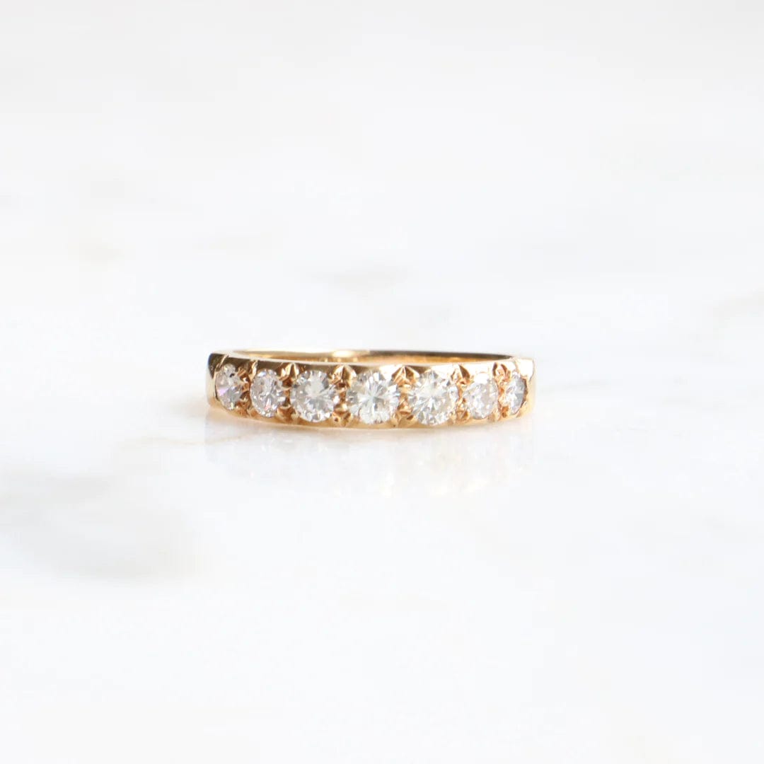 18CT GOLD VINTAGE .70CT DIAMOND ETERNITY RING ASC4724