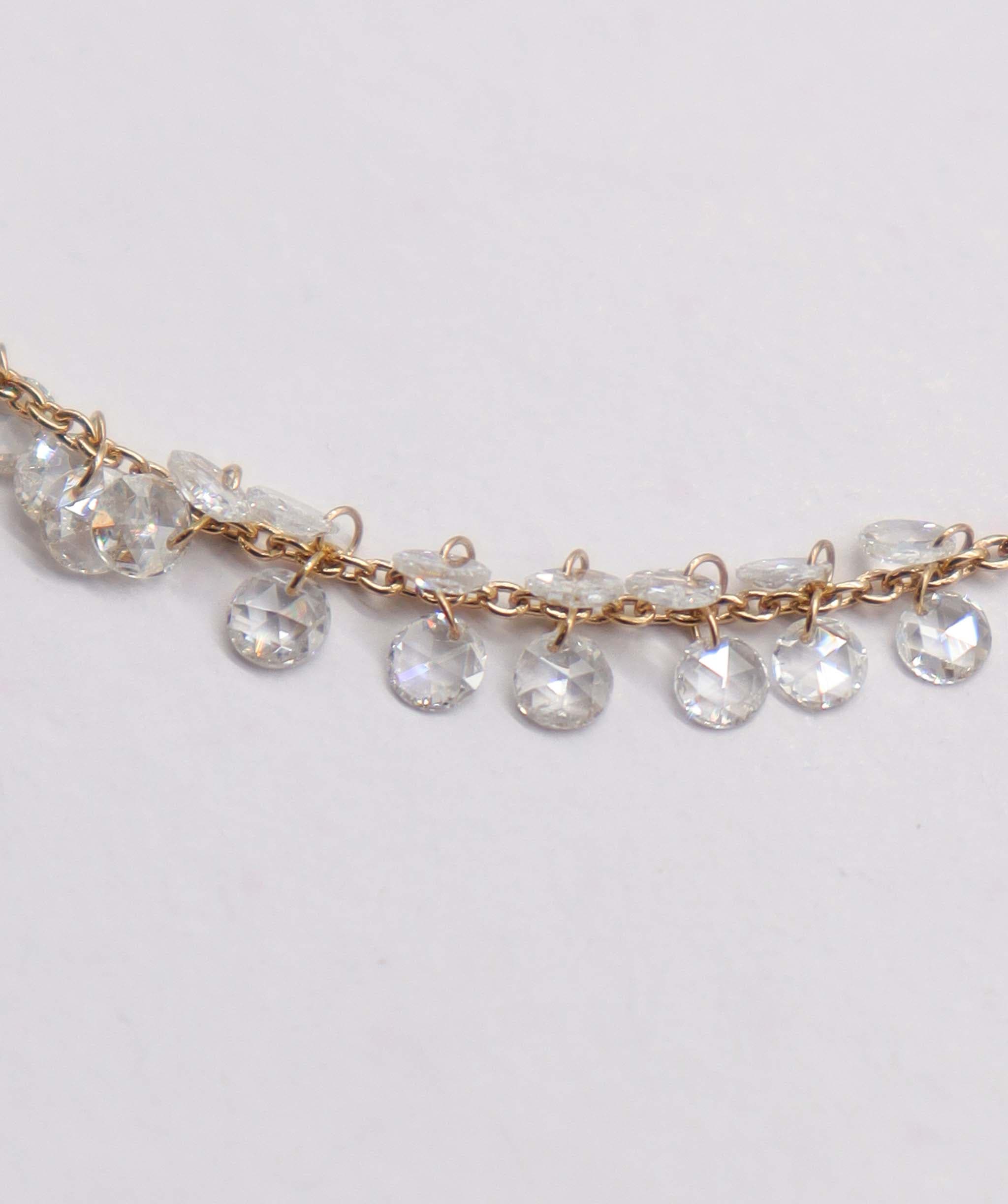 Luxury Promise 2.60ct WHITE ROSECUT BRACELET B3434