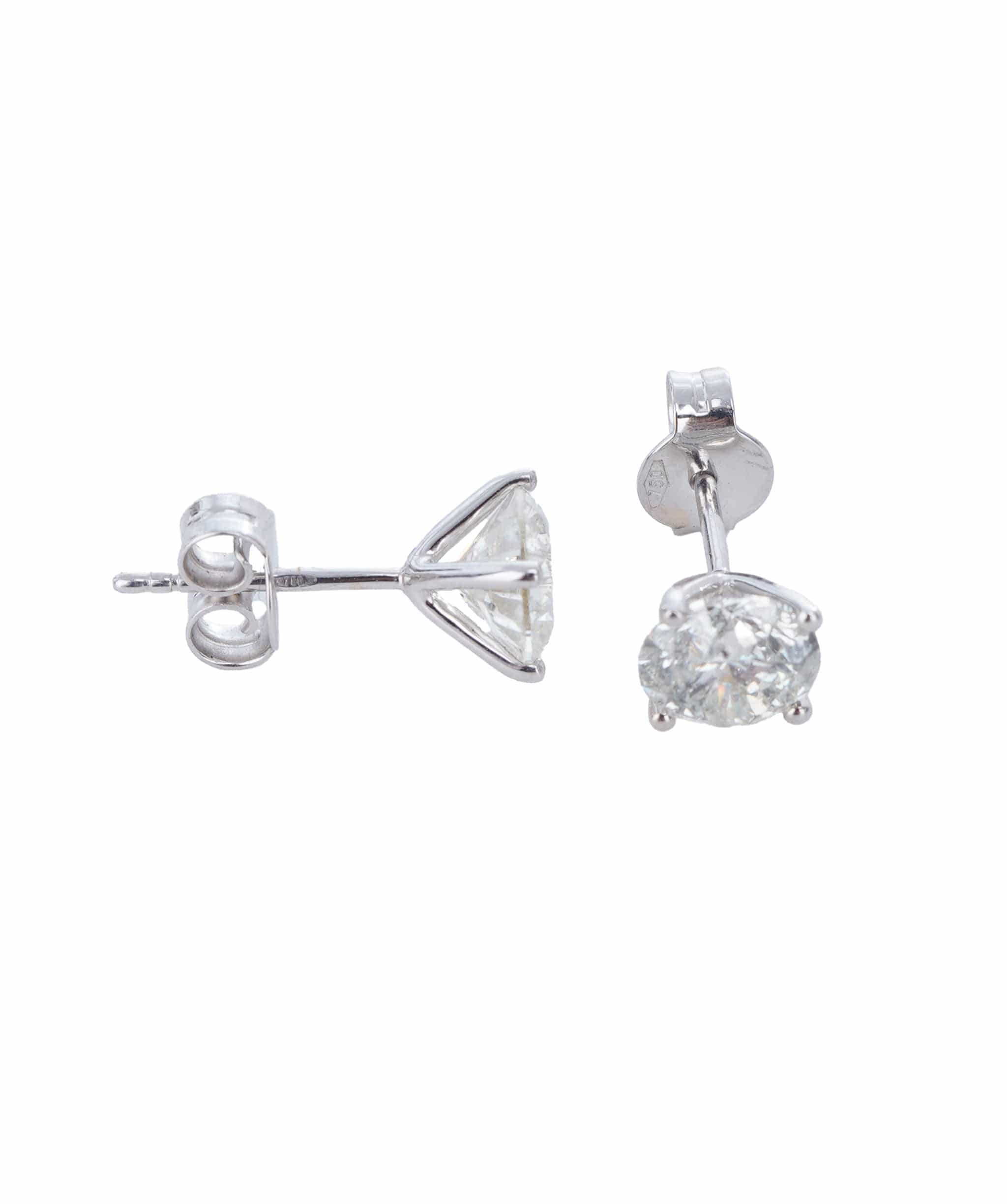 Luxury Promise 2 ct ROUND DIAMOND WG MARTINI EARRINGS ANL-S21-15