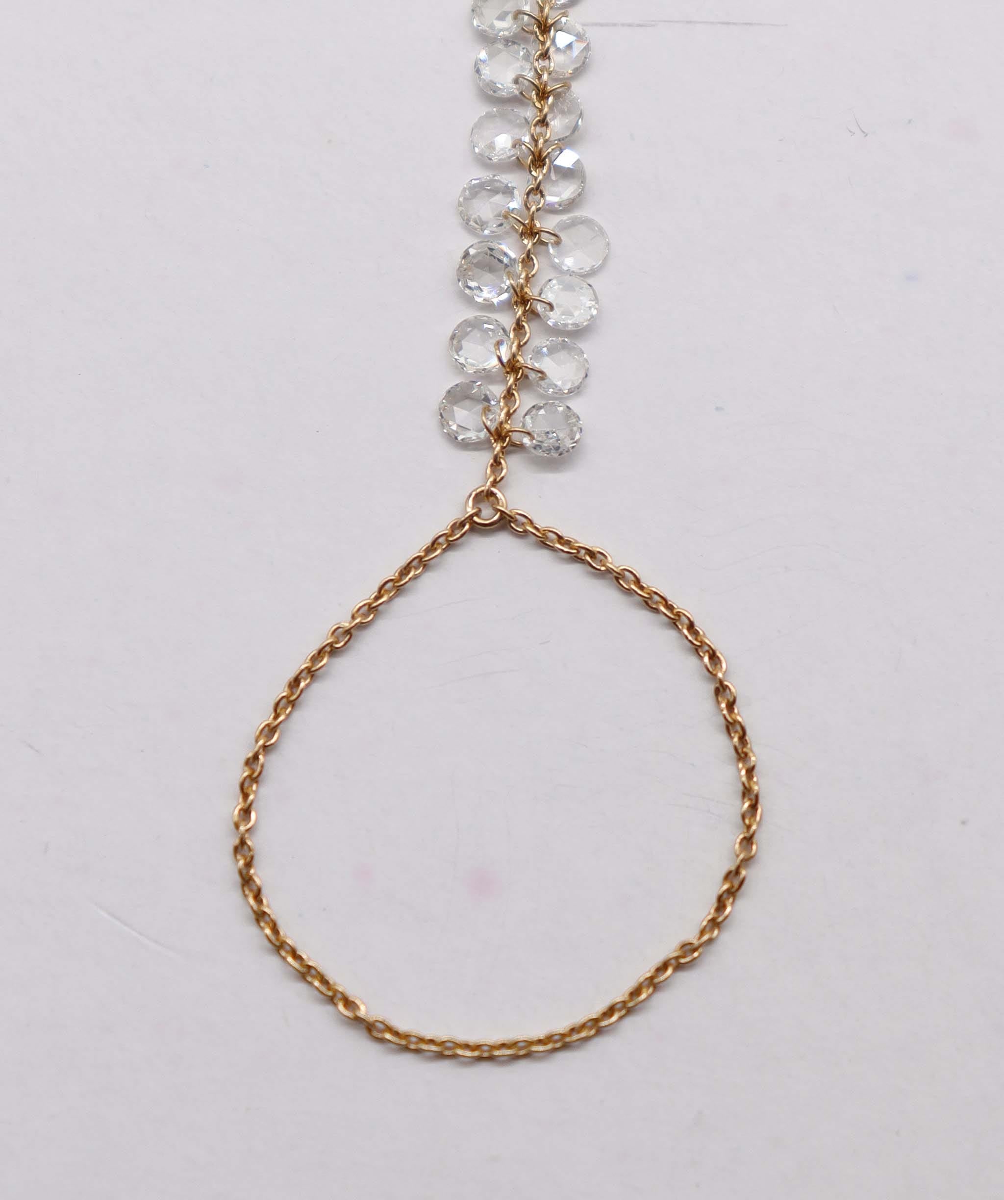 Luxury Promise 3.50ct WHITE ROSECUT BRACELET B3433