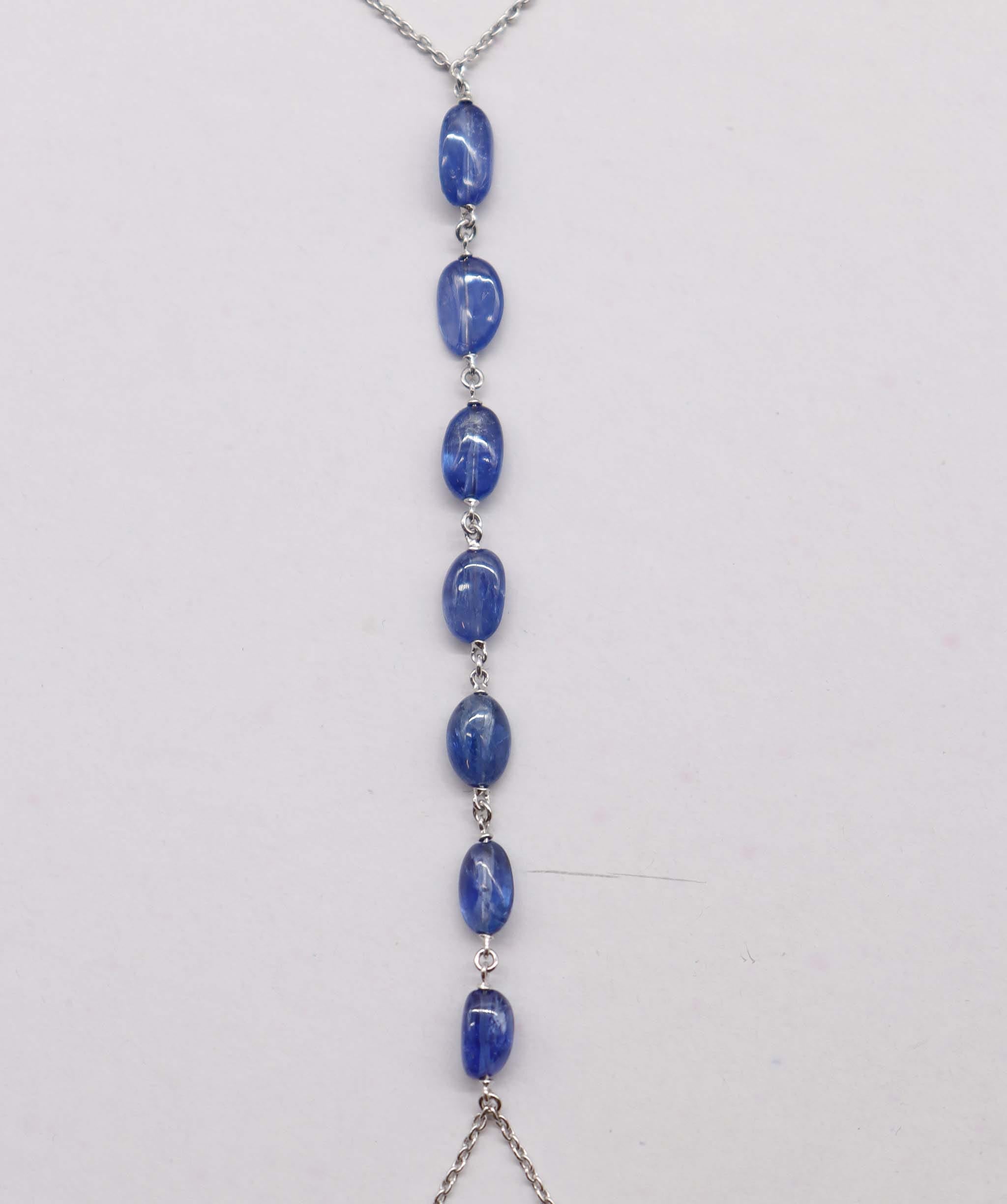 Luxury Promise 6.05ct BLUE SAPPHIRE LONG BEADS (BNH) BRACELET B3453