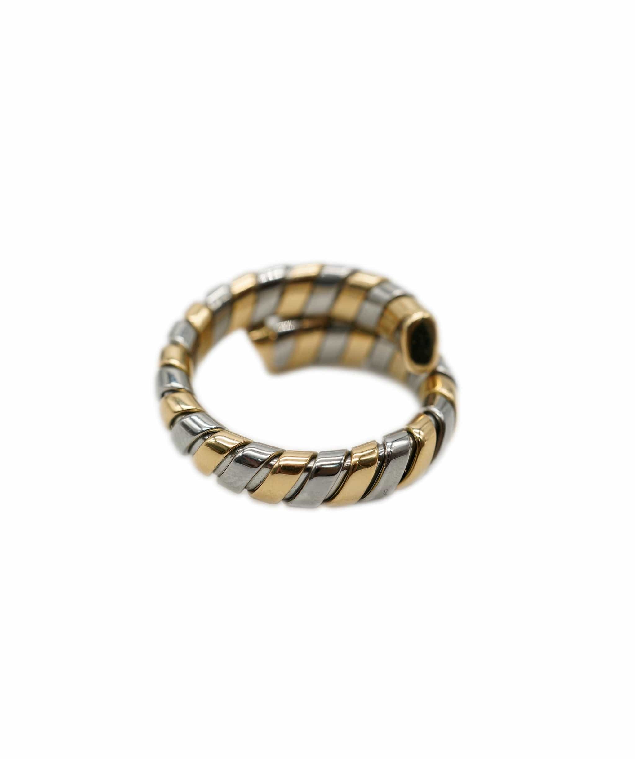 Luxury Promise Bulgari Tubogas Bi-coloured Coil Ring AVC1921