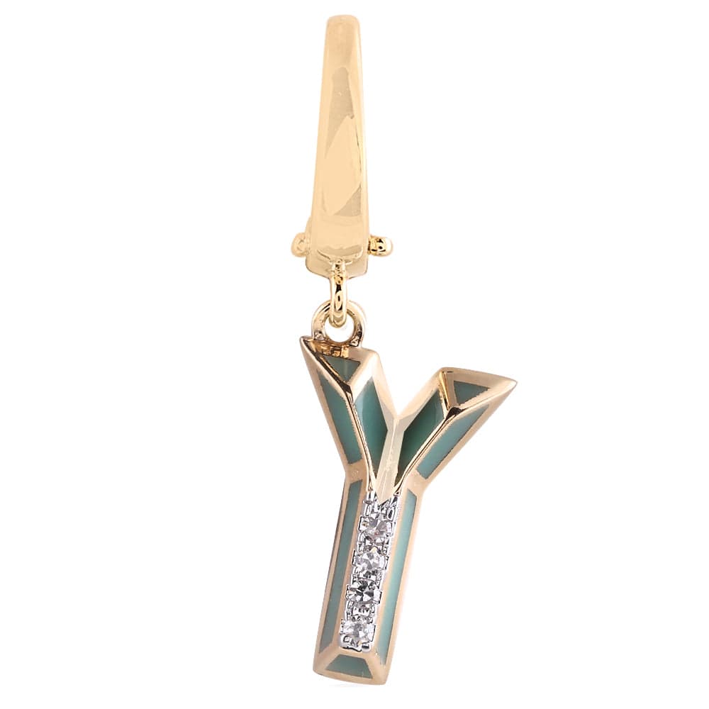 Luxury Promise Ceramic Alphabet charm RDCH0031GG-Y RDCH0031GG-Y