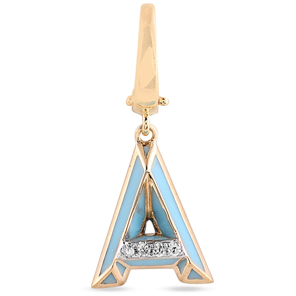 Luxury Promise Ceramic Alphabet charm RDCH0031RB-A RDCH0031RB-A