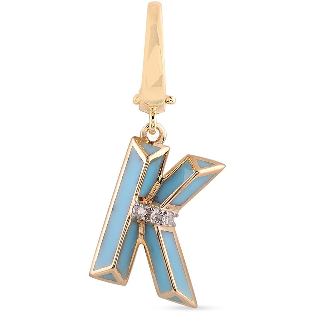 Luxury Promise Ceramic Alphabet charm RDCH0031RB-K RDCH0031RB-K