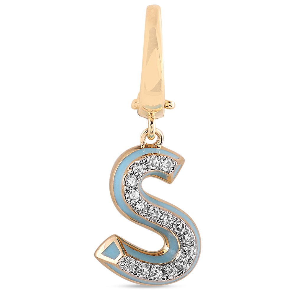 Luxury Promise Ceramic Alphabet charm RDCH0031RB-S RDCH0031RB-S