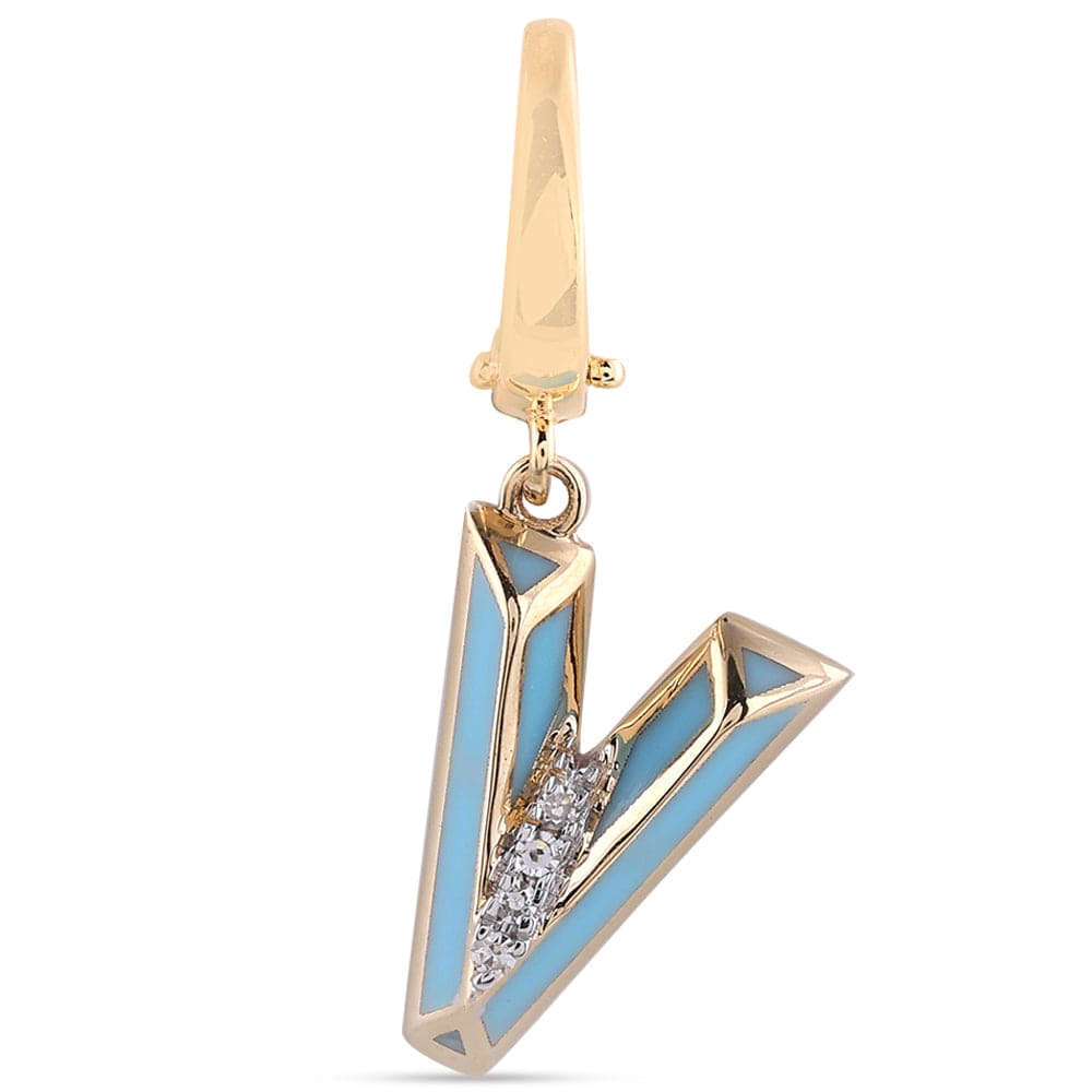 Luxury Promise Ceramic Alphabet charm RDCH0031RB-V RDCH0031RB-V